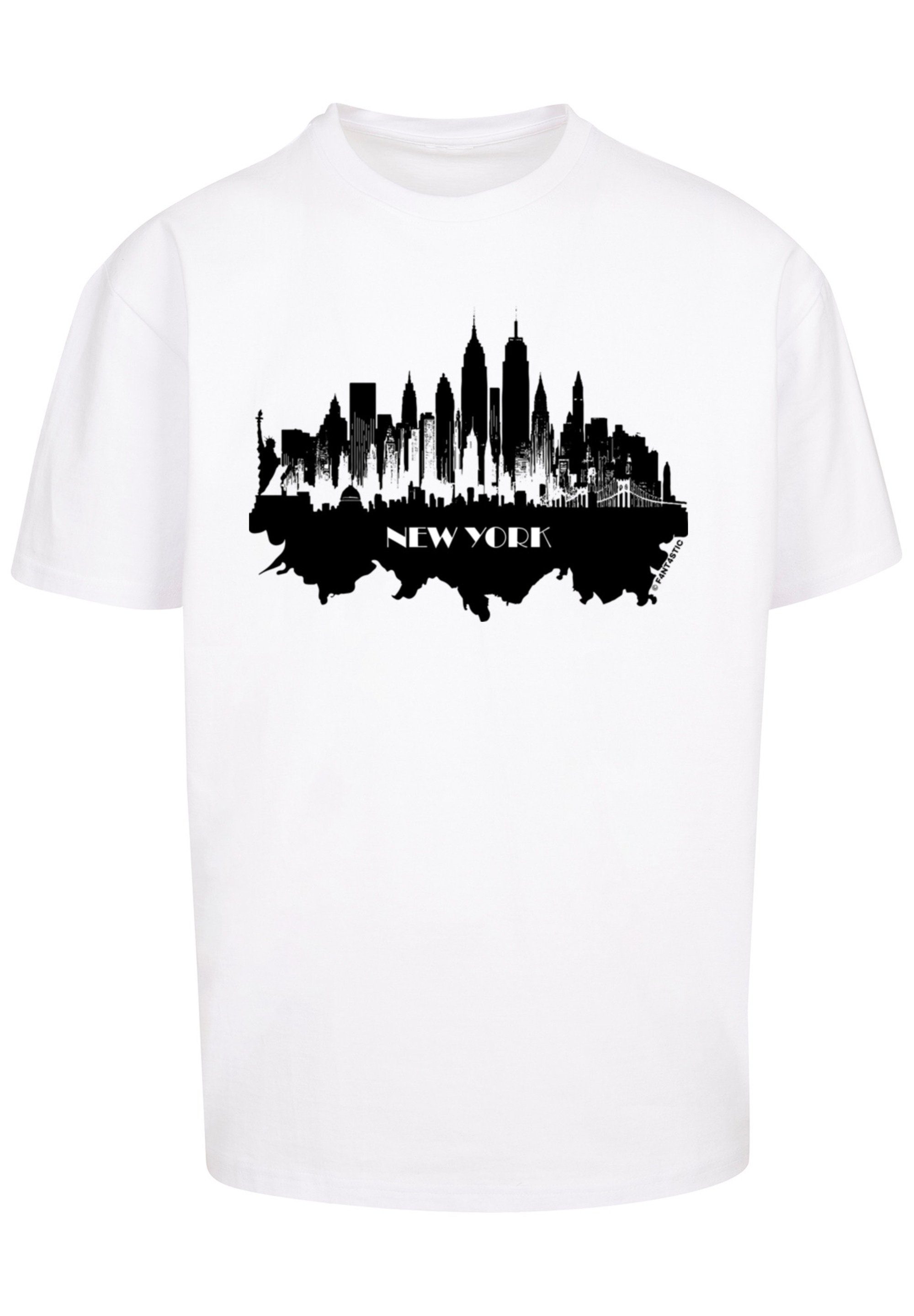 - New York T-Shirt F4NT4STIC skyline Print Cities Collection weiß