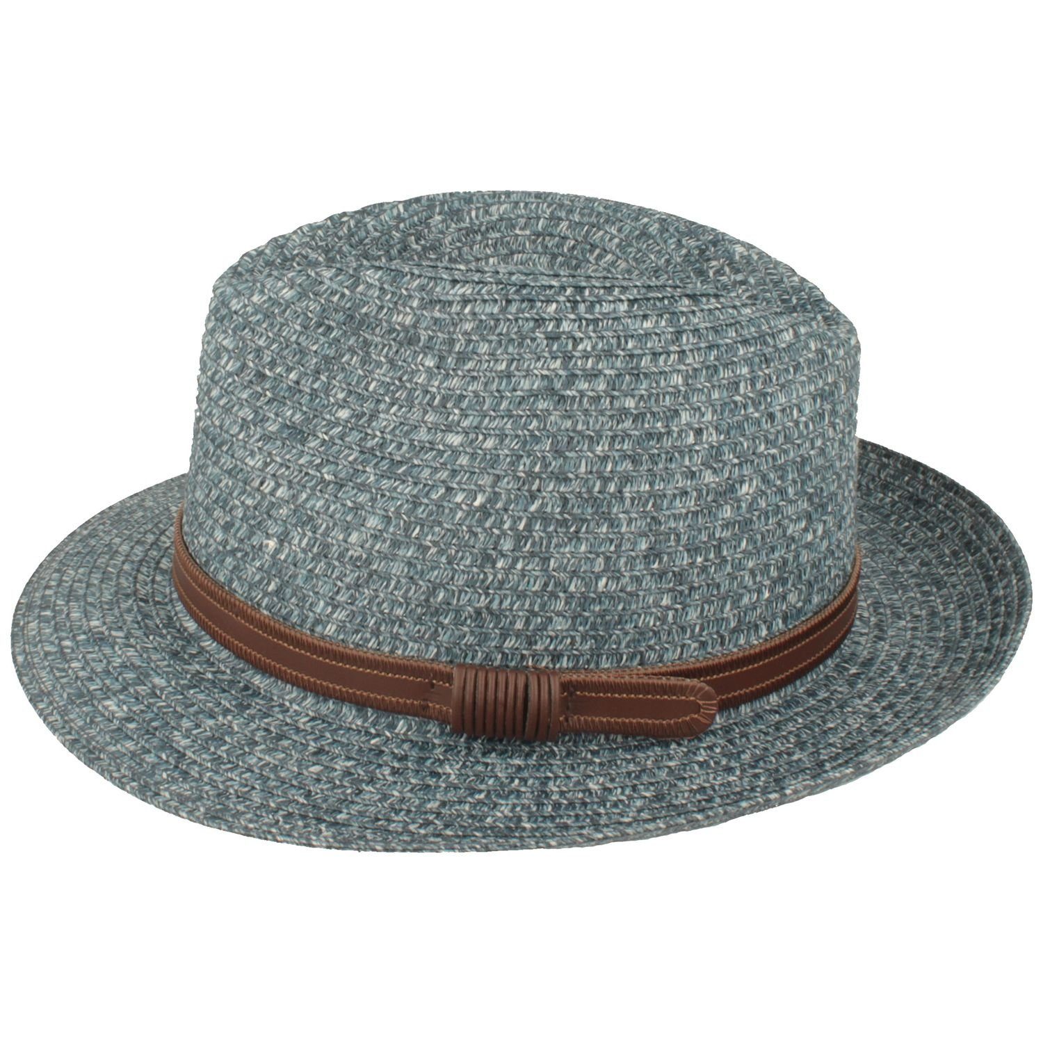 Breiter Strohhut Bogart Strohhut Kofferhut Kunstlederband günstig online kaufen
