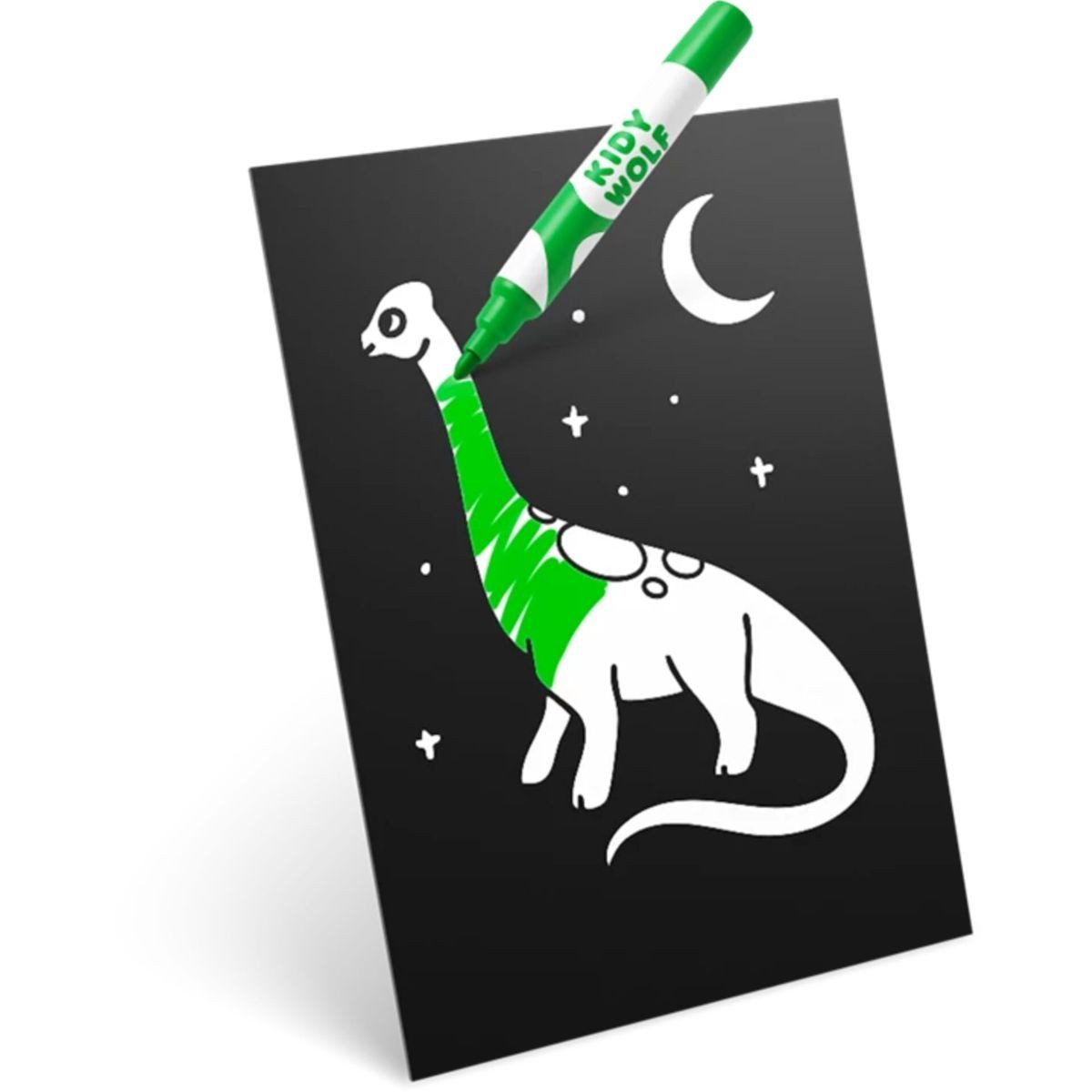 Kidywolf Bilderrahmen Leuchtendes Wandbild 3er-Set Dinos