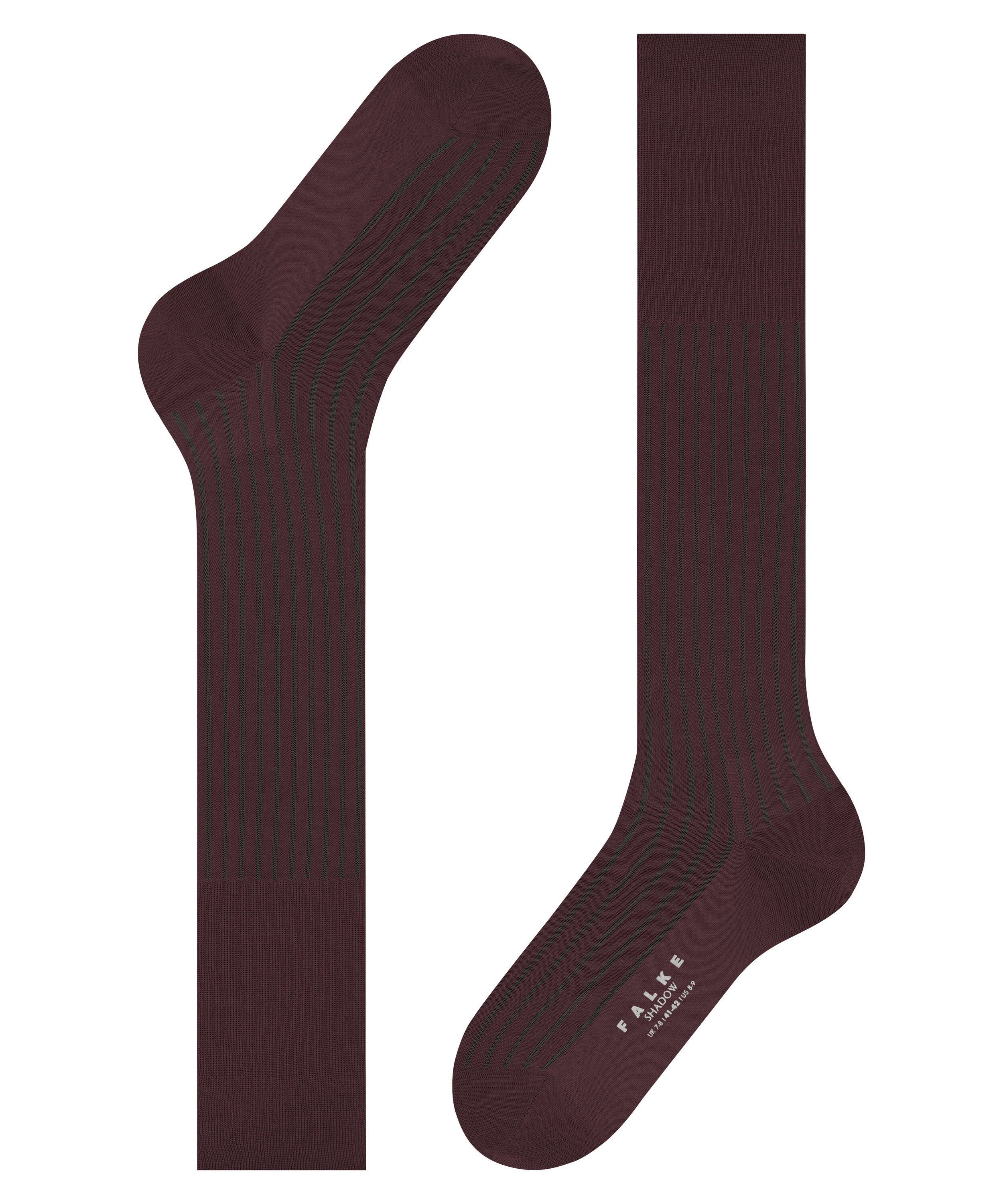 FALKE Kniestrümpfe Shadow Kniestrümpfe mit feiner Rippstruktur (1-Paar) mit feiner Rippstruktur