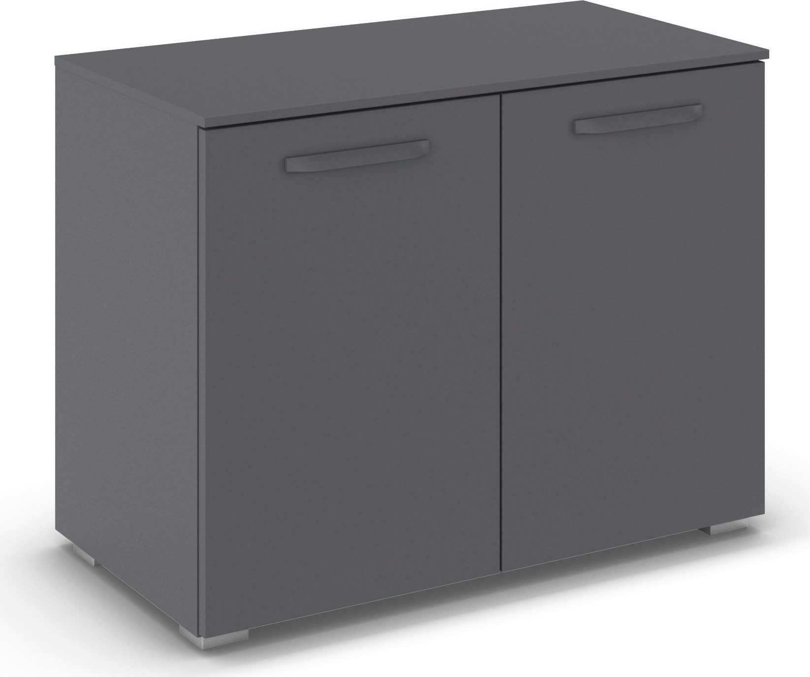 rauch Sideboard Türkommode Kommode Lowboard OTELI mit Dekor- und Hochglanzfront (Breite 80 cm inkl. Soft-Close-Funktion), mit 2 Türen, Einlegeboden variabel einsetzbar MADE IN GERMANY