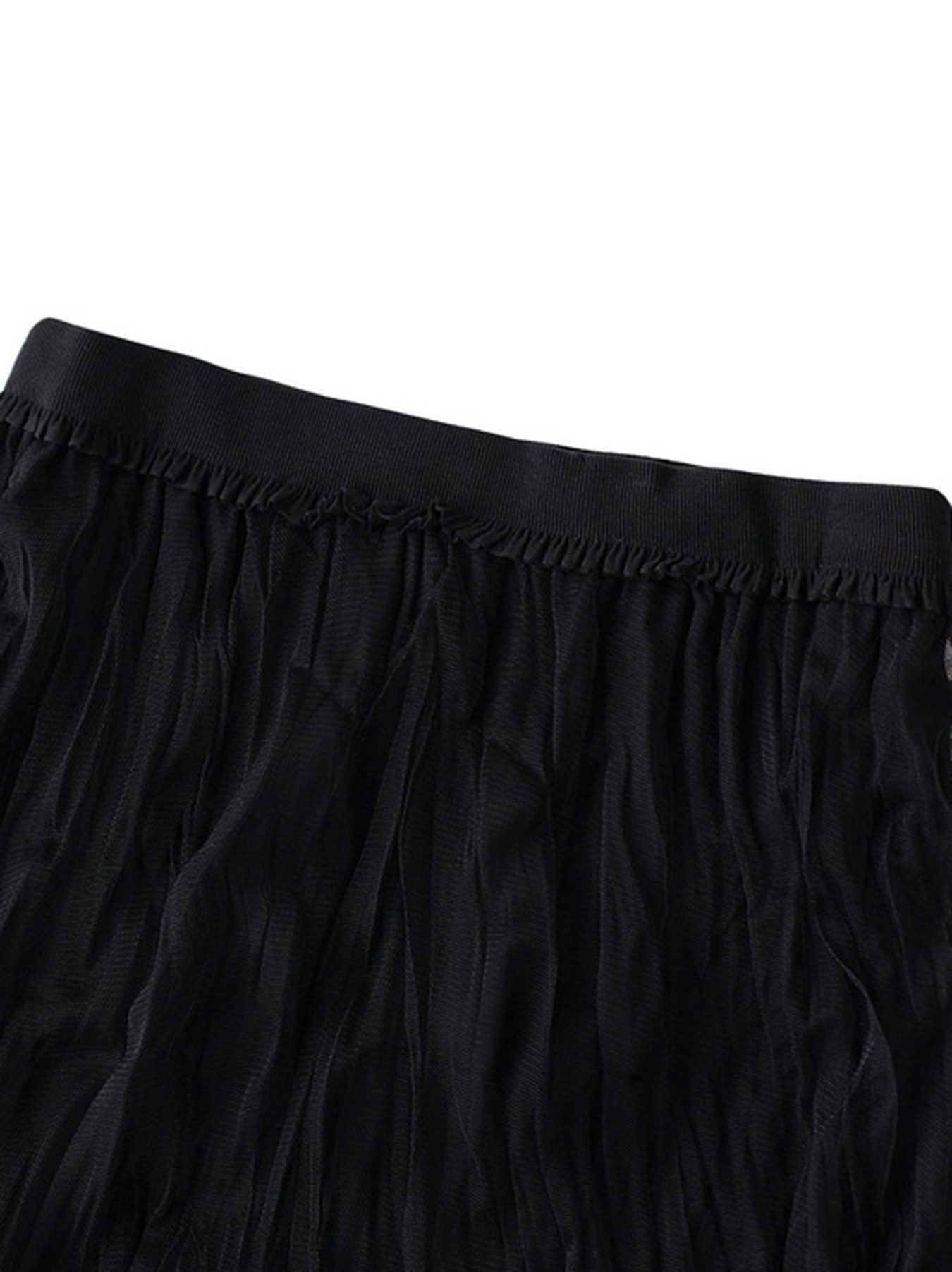 DEBAIJIA Meshrock Damen Falten hoher Taille rock Swing A-Linie Strand rock
