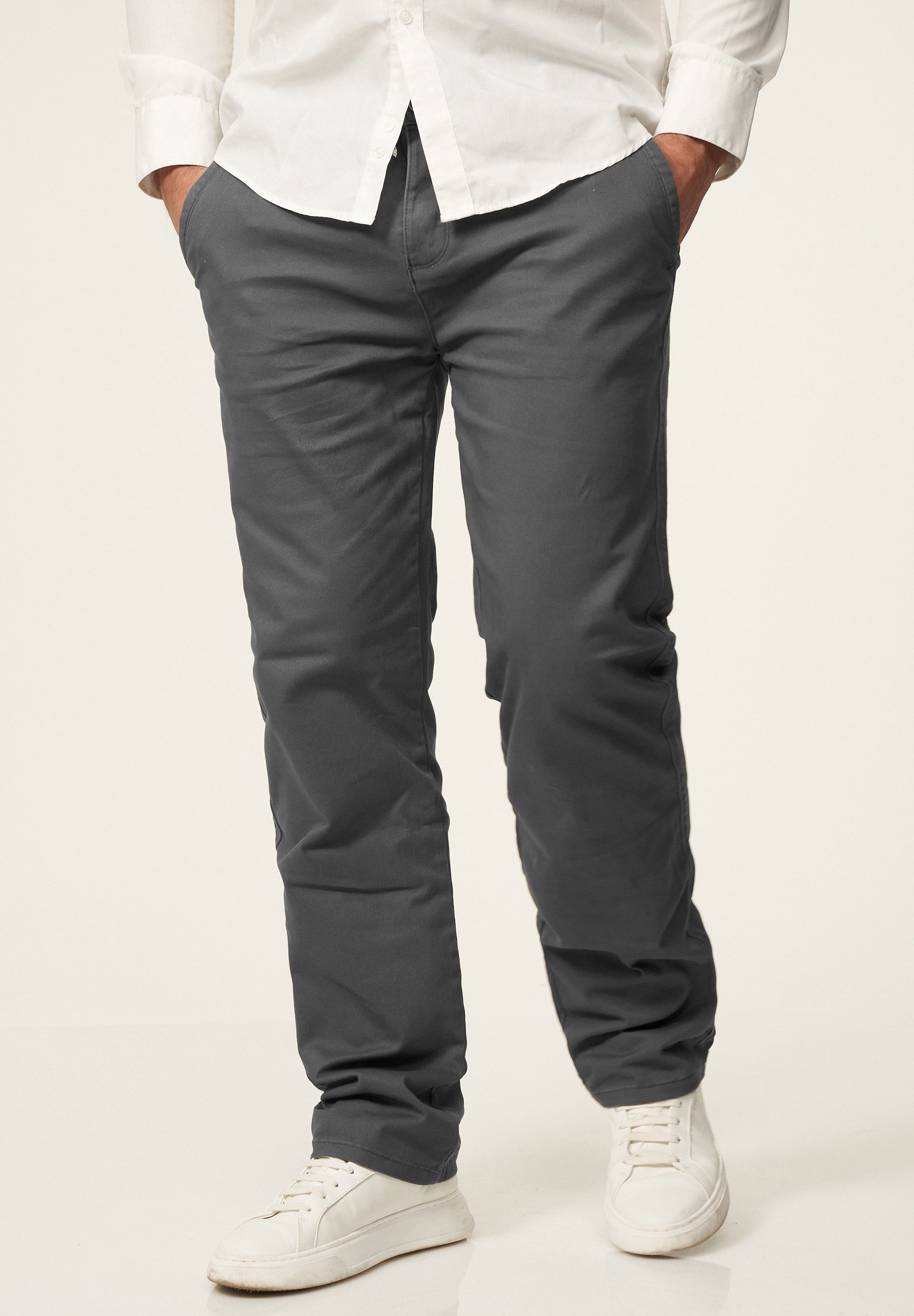 DAILY COTTON Chinohose DCDAVIE Herren Chino Hose Elastische Jeans Stoffhose Straight-Fit Casual