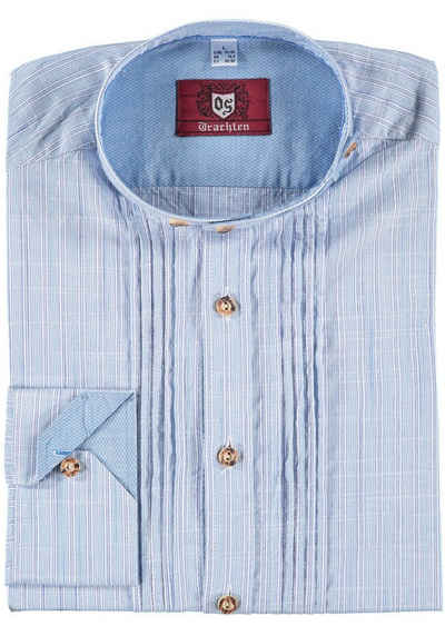 OS-Trachten Trachtenhemd Bonnomi Herren Langarmhemd mit 2x5 Biesen