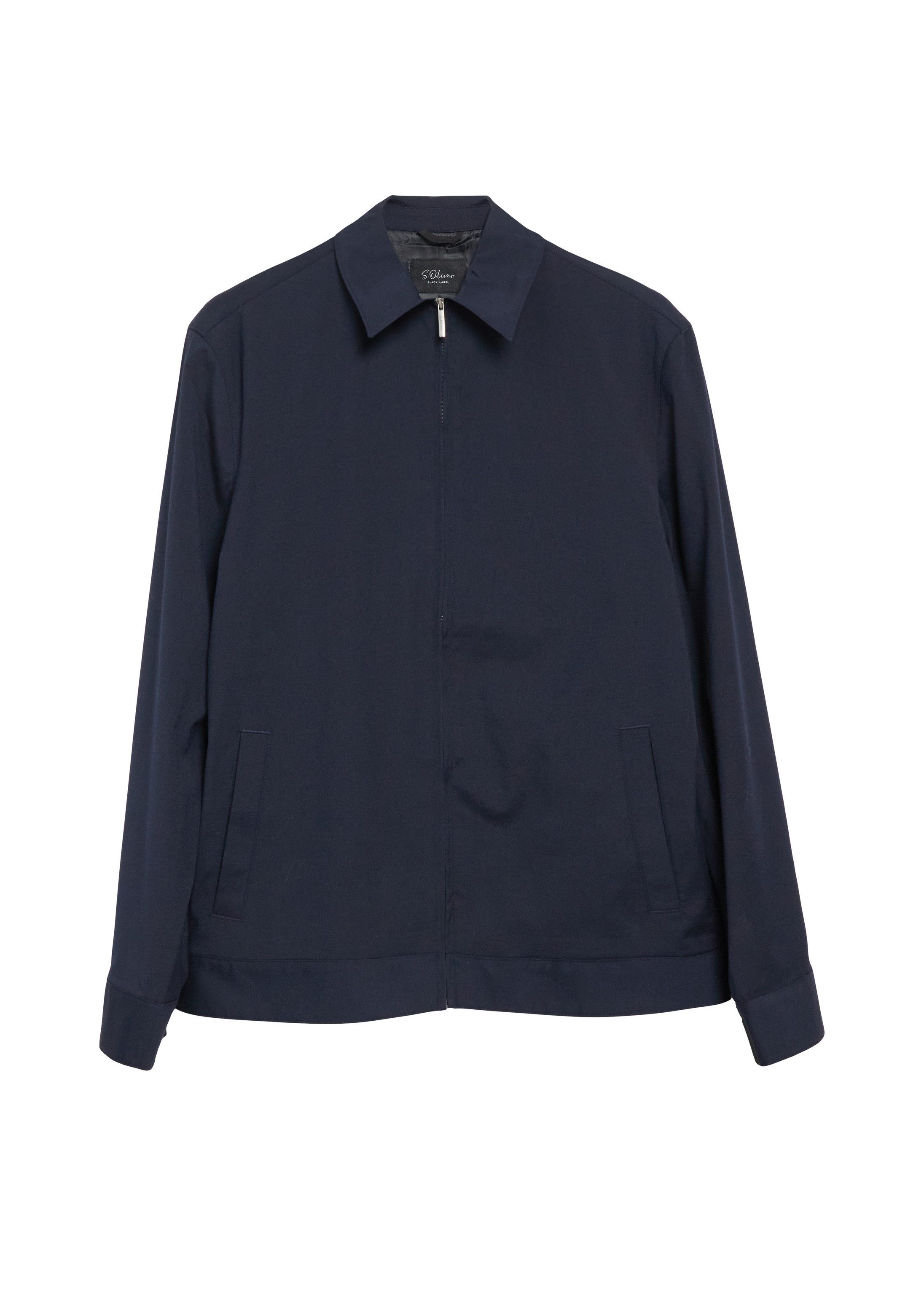 s.Oliver Funktionsjacke Indoor-Jacke Blouson aus Stretch-Gewebe mit Reißverschlus