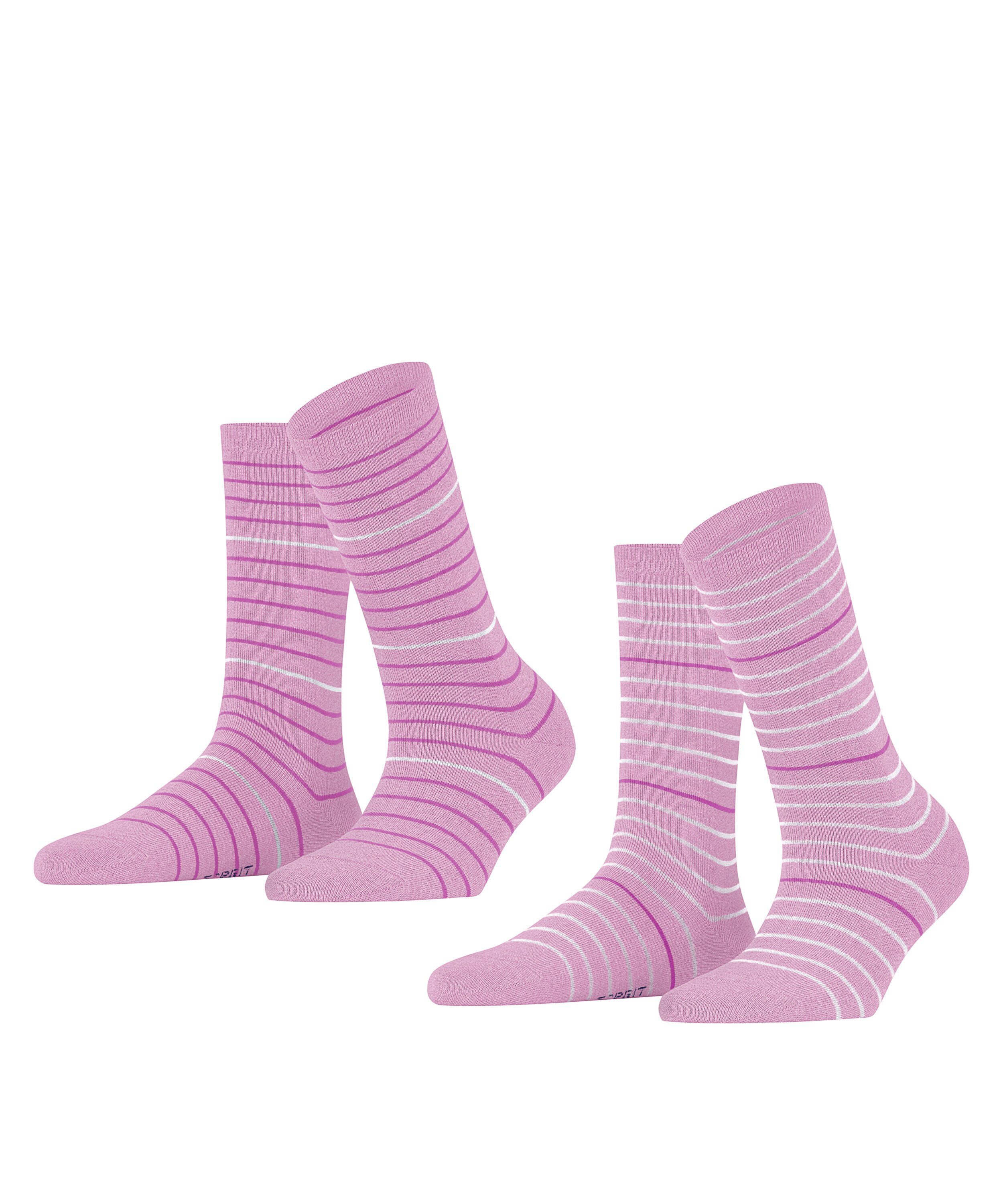 Esprit Шкарпетки Fine Stripe 2-Pack (2-Paar) aus Biobaumwolle