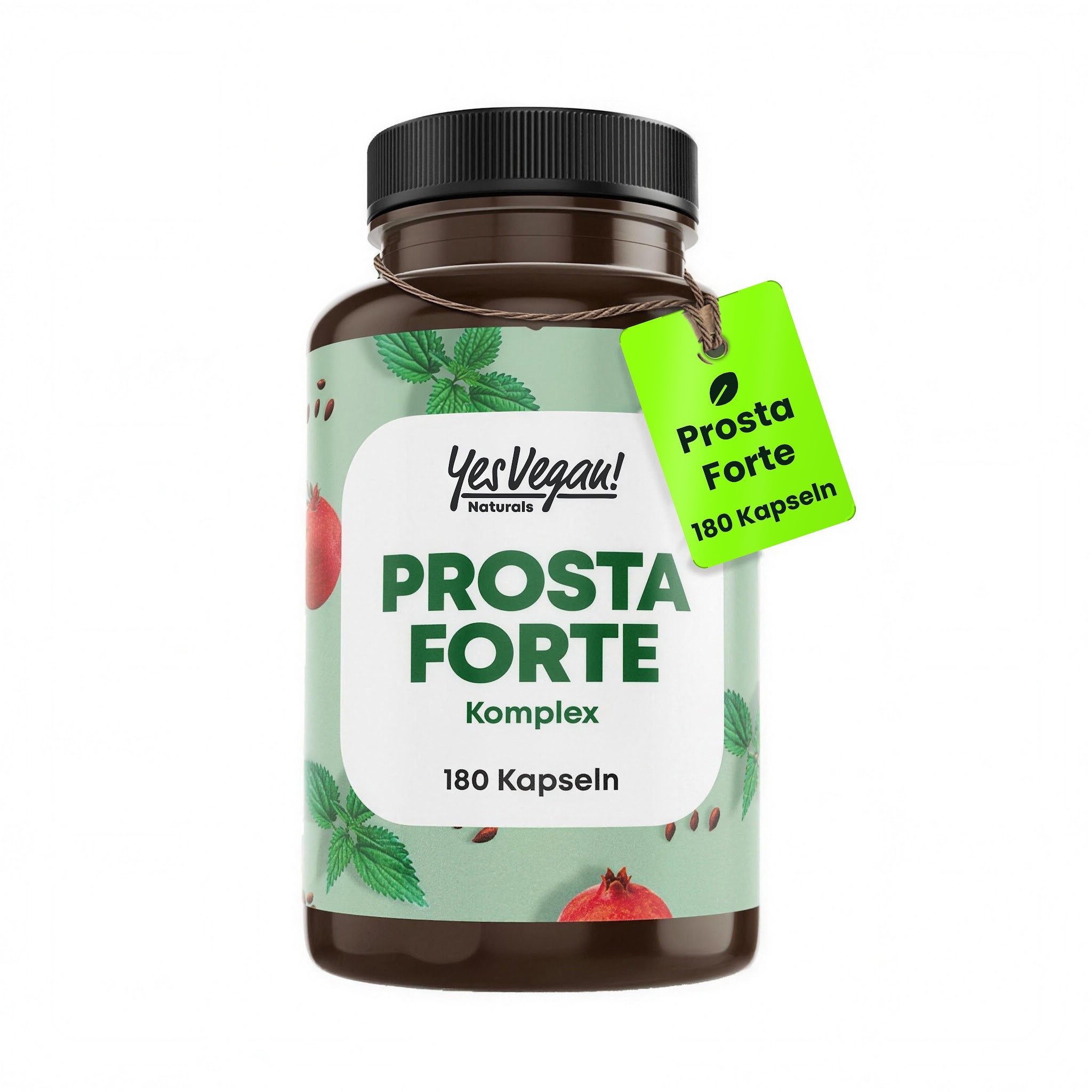 Yes Vegan Saw Palmetto Sägepalmenextrakt mit Kürbiskern, Zink Kapseln, 180 St., 98 g, vegan, laktosefrei, glutenfrei