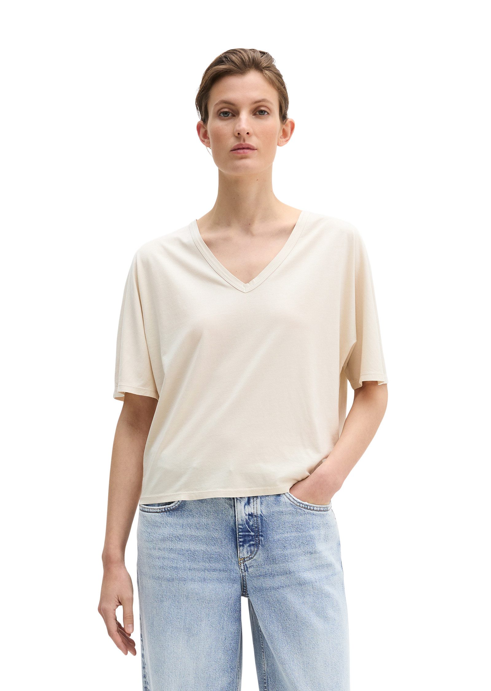 Marc O'Polo T-Shirt mit angeschnittenen Ärmeln