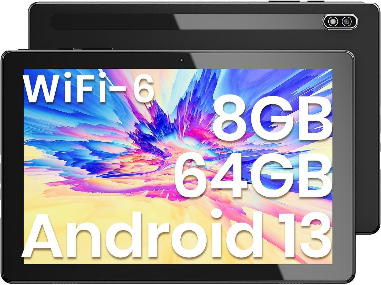 TPZ Tablet (10", 64 GB, Android 13, 2,4G+5G, Tablet (1TB TF) 7000mAh,1280x800 IPS,Bluetooth 5.0,Quad CoreGoogle GMS)