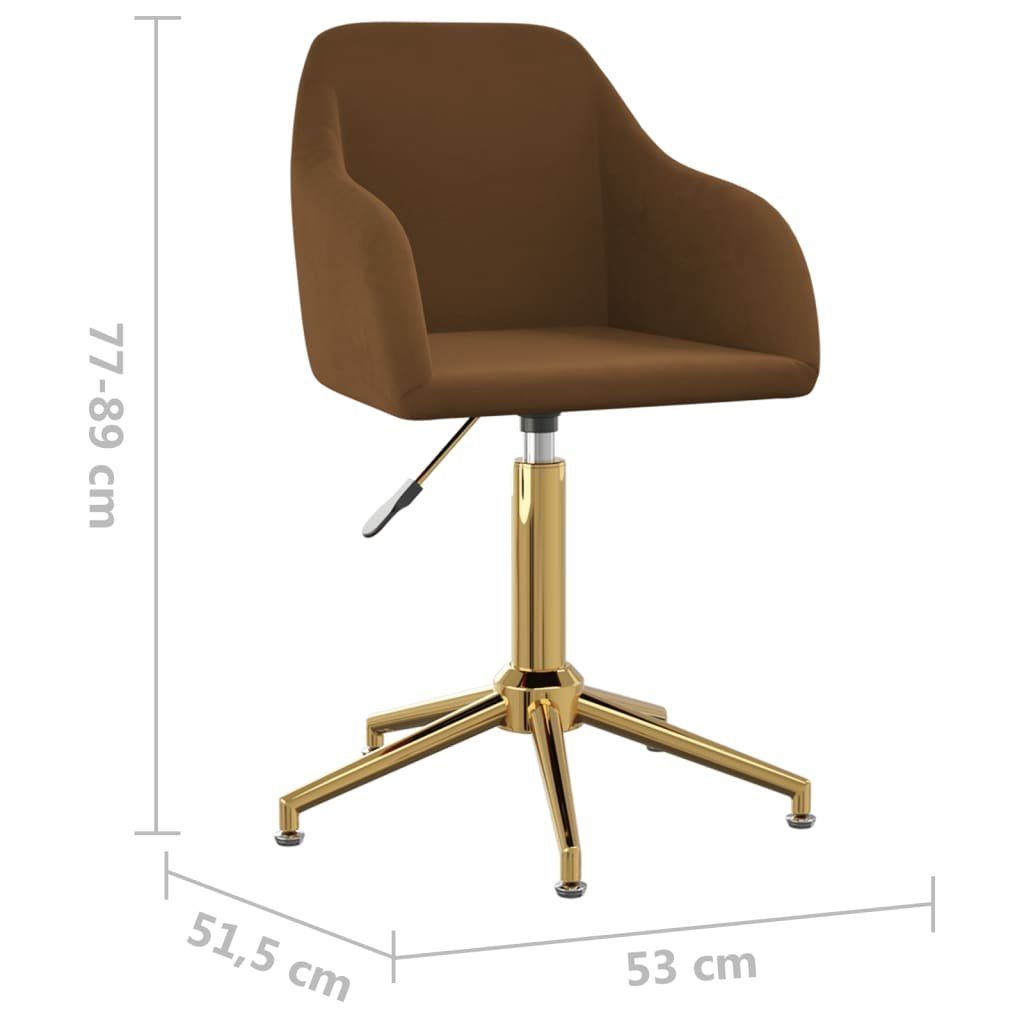 2 St) (2 Drehbar Braun Esszimmerstühle Stk. Samt Braun vidaXL Braun Esszimmerstuhl |