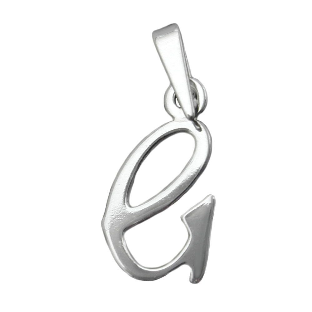 Buchstabenanhänger Anhänger Buchstabe G aus 925 Silber 15 x 8 mm