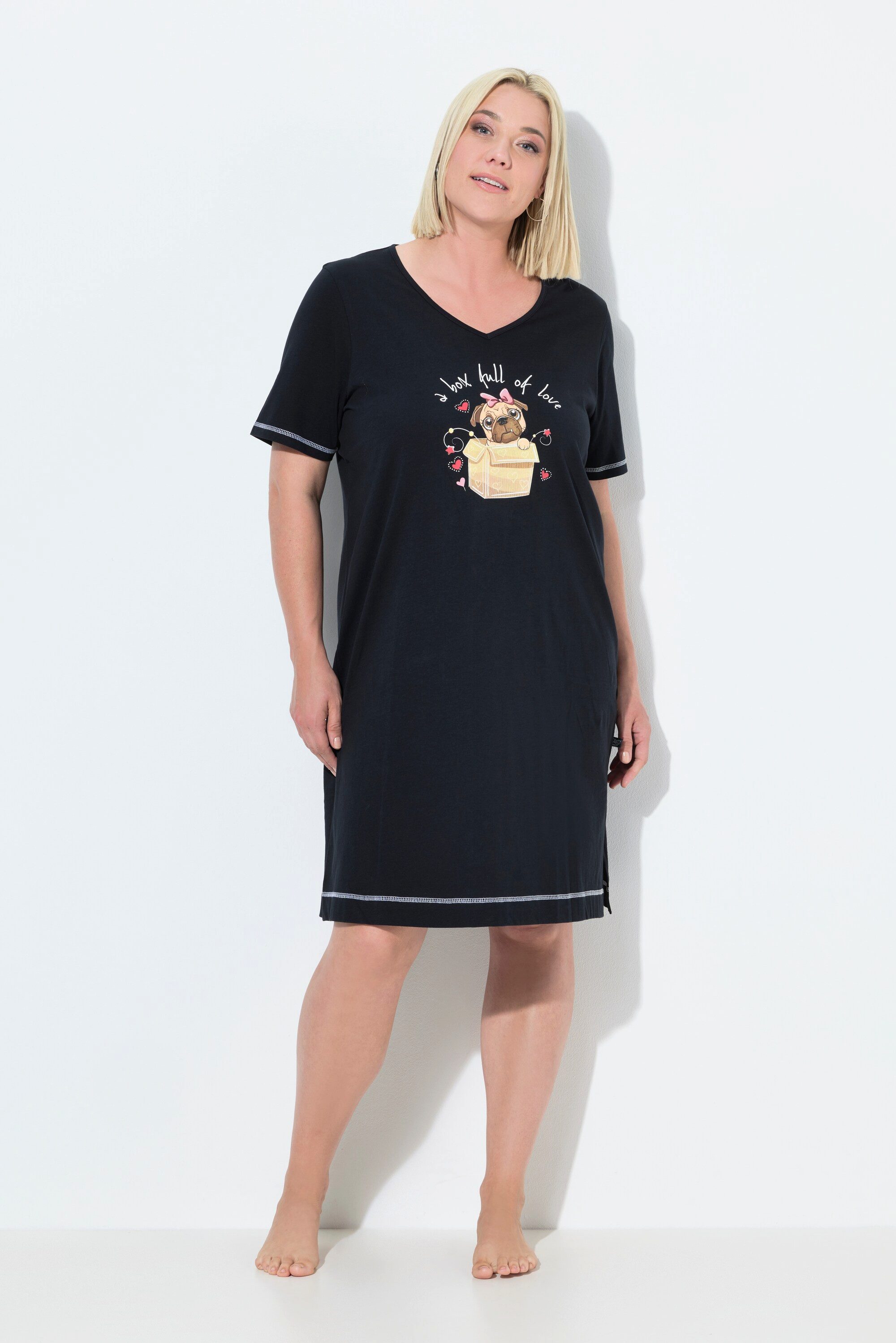 Ulla Popken Bigshirt Bigshirt platzierter Druck günstig online kaufen