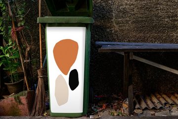 MuchoWow Wandsticker Abstrakt - Minimalismus - Design (1 St), Mülleimer-aufkleber, Mülltonne, Sticker, Container, Abfalbehälter