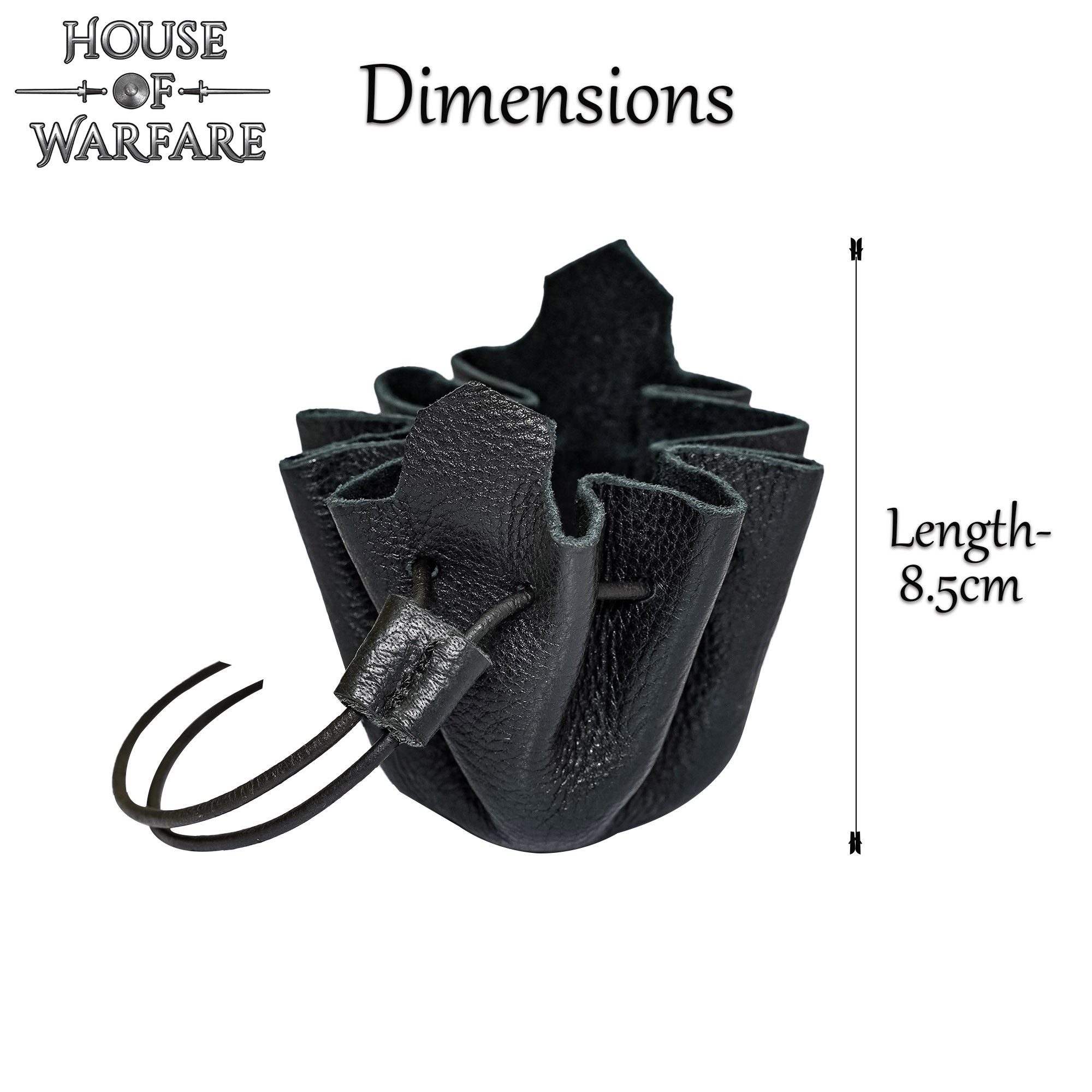 House Of Warfare Ritter-Kostüm Kleiner Lederbeutel schwarz