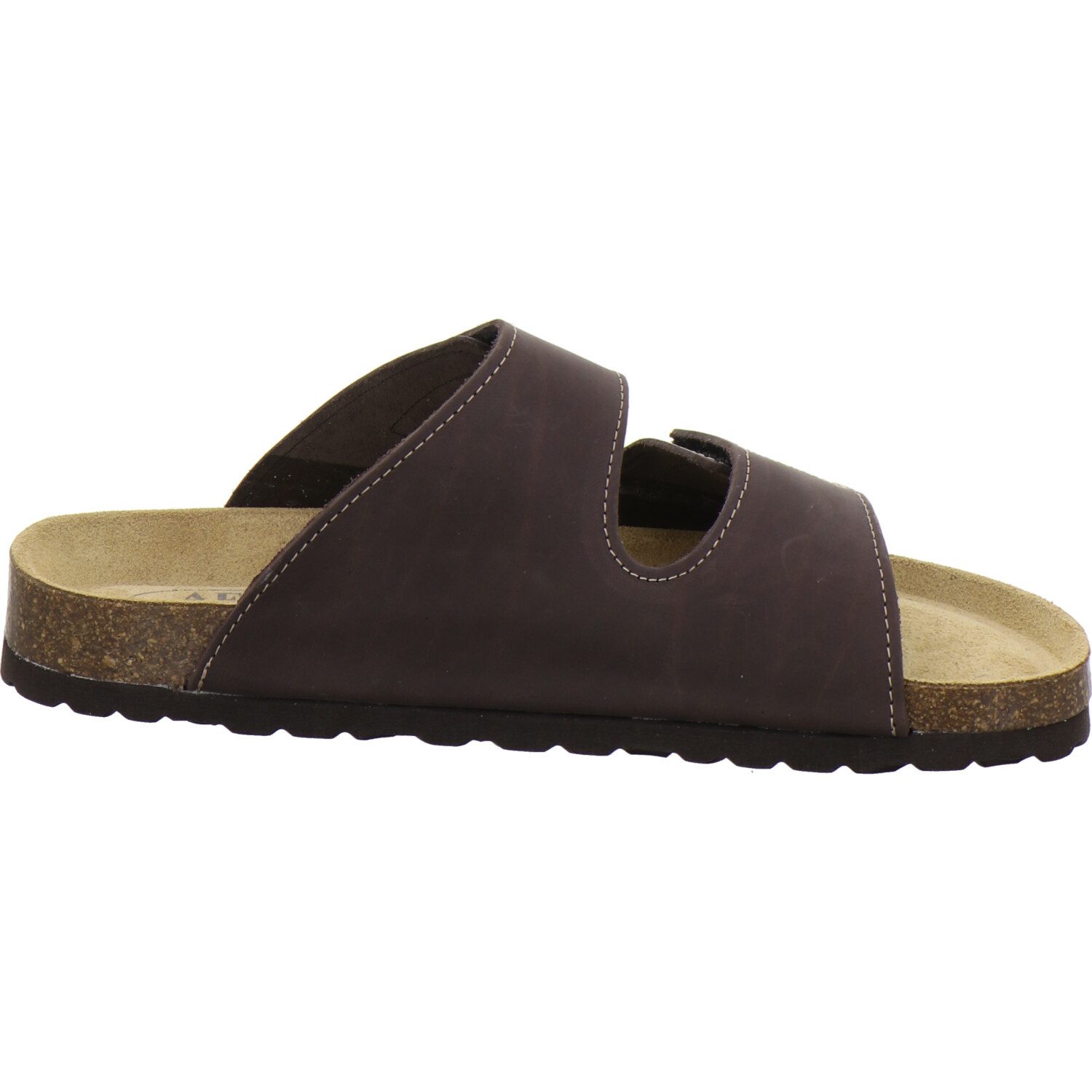 AFS-Schuhe 310867 Klettverschluss Pantolette für Herren aus Leder mit Fußbett, Made in Germany