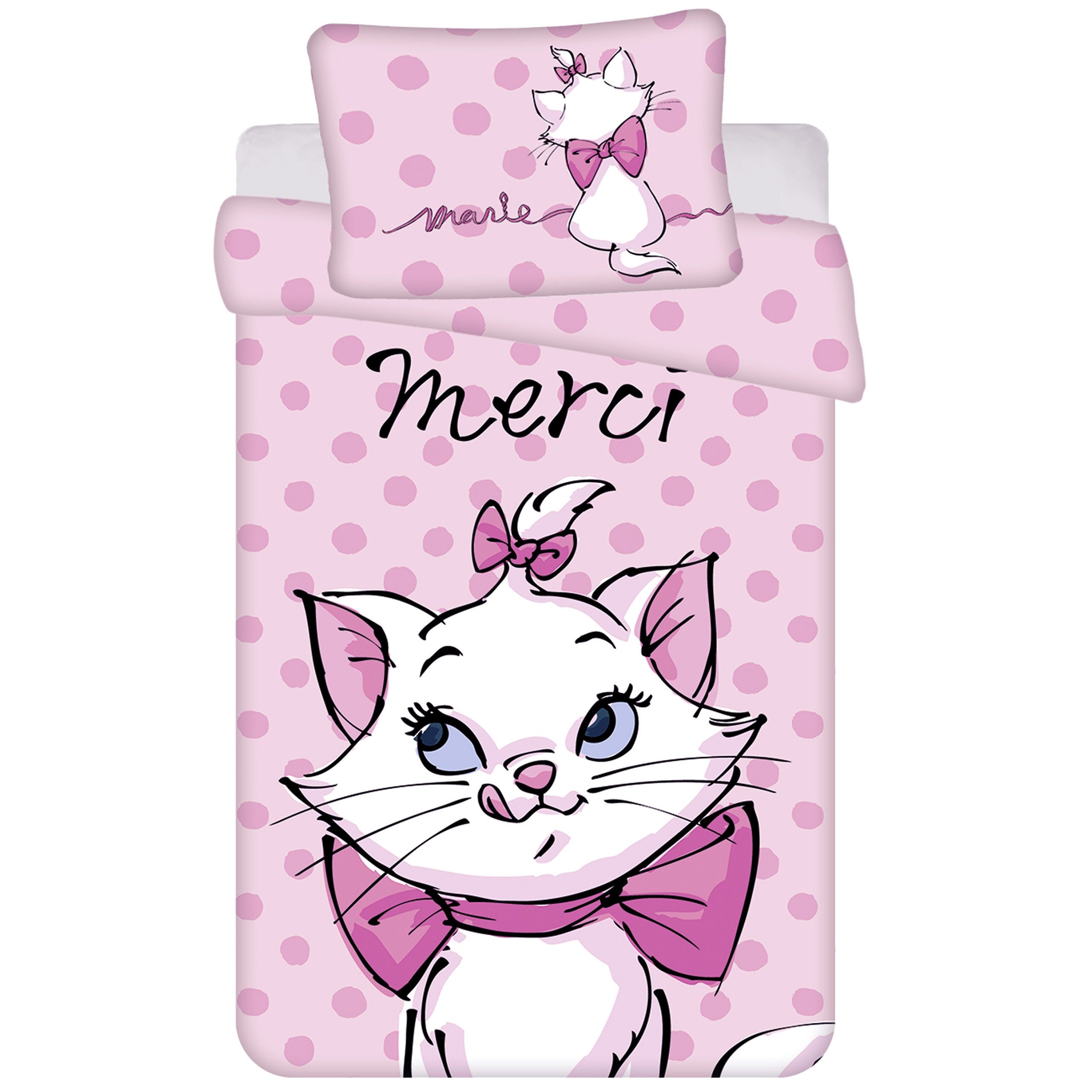 Sarcia.eu Kinderbettwäsche DISNEY Katze Marie Mädchenbettwäsche, 100 x 135 + 40 x 60 cm