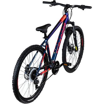 Scrapper Mountainbike 27.5 XC HYDRAU 2.1 24 S, 24 Gang Shimano TX800 Tourney Schaltwerk, Kettenschaltung, Mountainbike Damen und Herren ab 170 cm Fahrrad MTB Hardtail