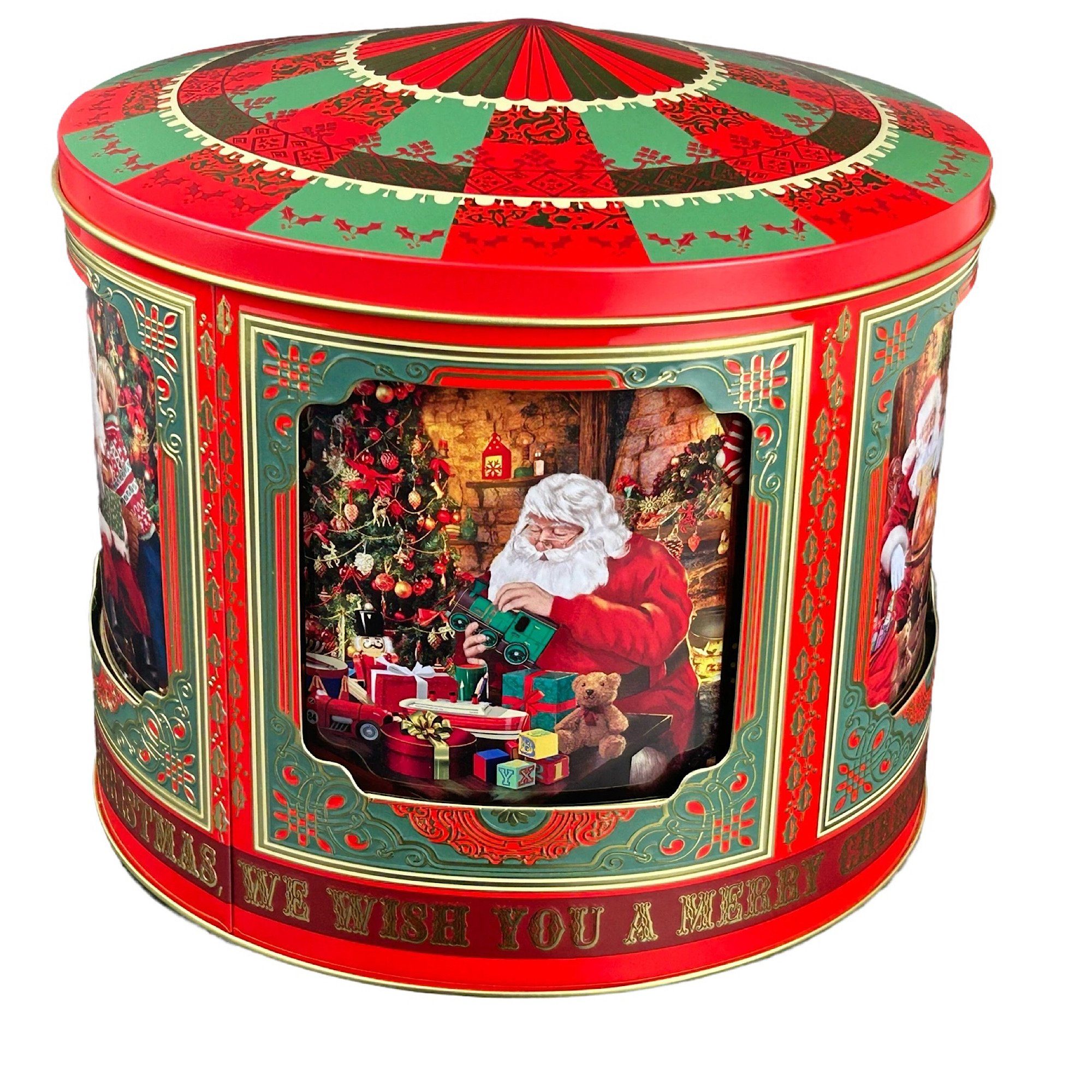 Großes Santas Keksdose Auswahl Karussell Artikel Karussell Spieluhrdose MediMuc -