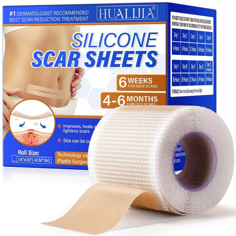 NEXGEN LUXUS SCHÖNHEIT & HAUTPFLEGE Wundpflaster Silikon Narbenpflaster, Narbenband (4cm x 300cm), Silicone Scar Tape