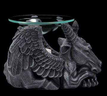 Figuren Shop GmbH Duftlampe Duftlampe - Baphomet - Gothic Dekoration Raumduft Teelichthalter Deko