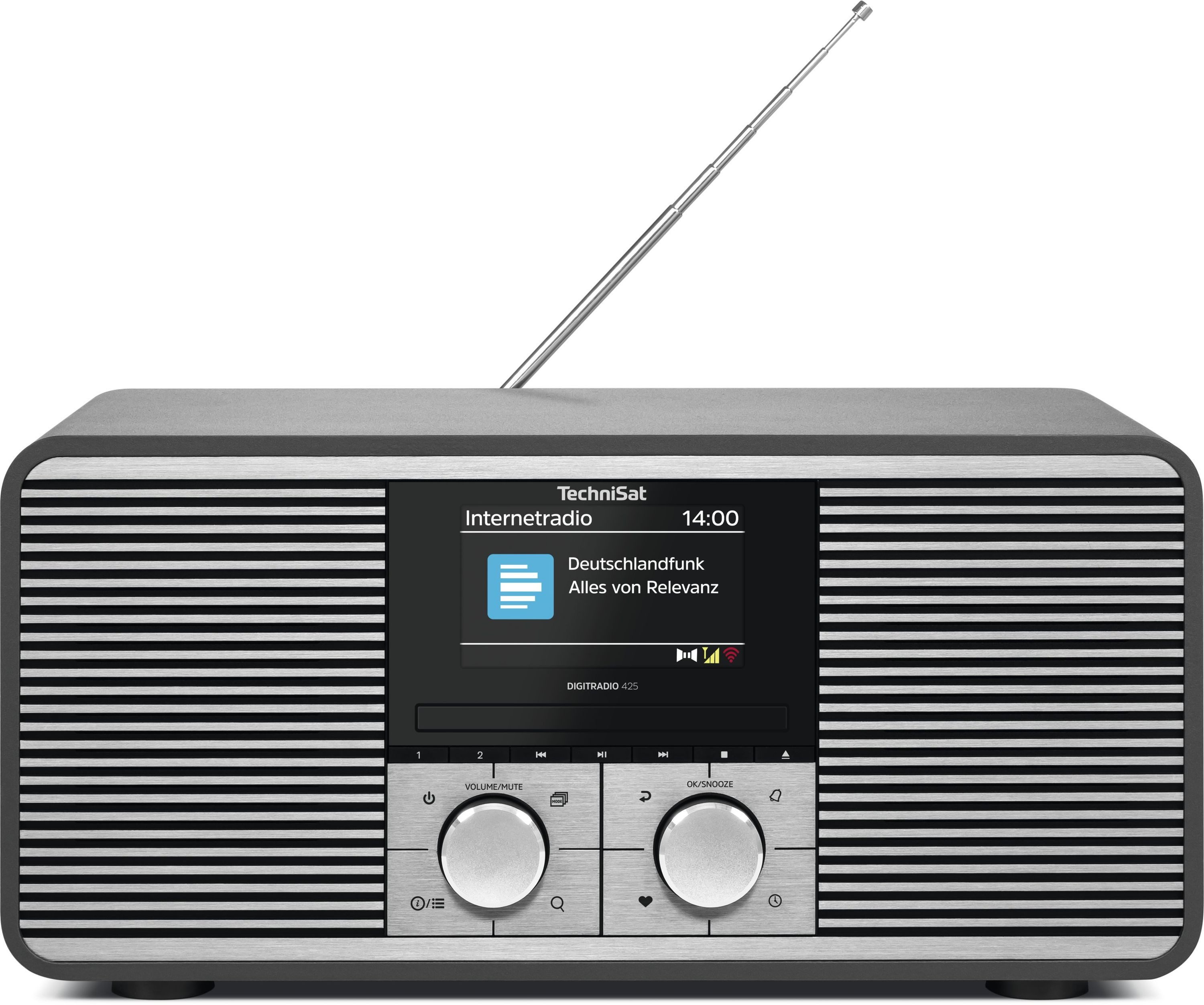 TechniSat DIGITRADIO 425 Internet-Radio (Digitalradio (DAB), FM-Tuner mit RDS, Internetradio, 40 W, CD, Bluetooth, WLAN, USB, AUX, Equalizer, Farbdisplay, App-Steuerung)