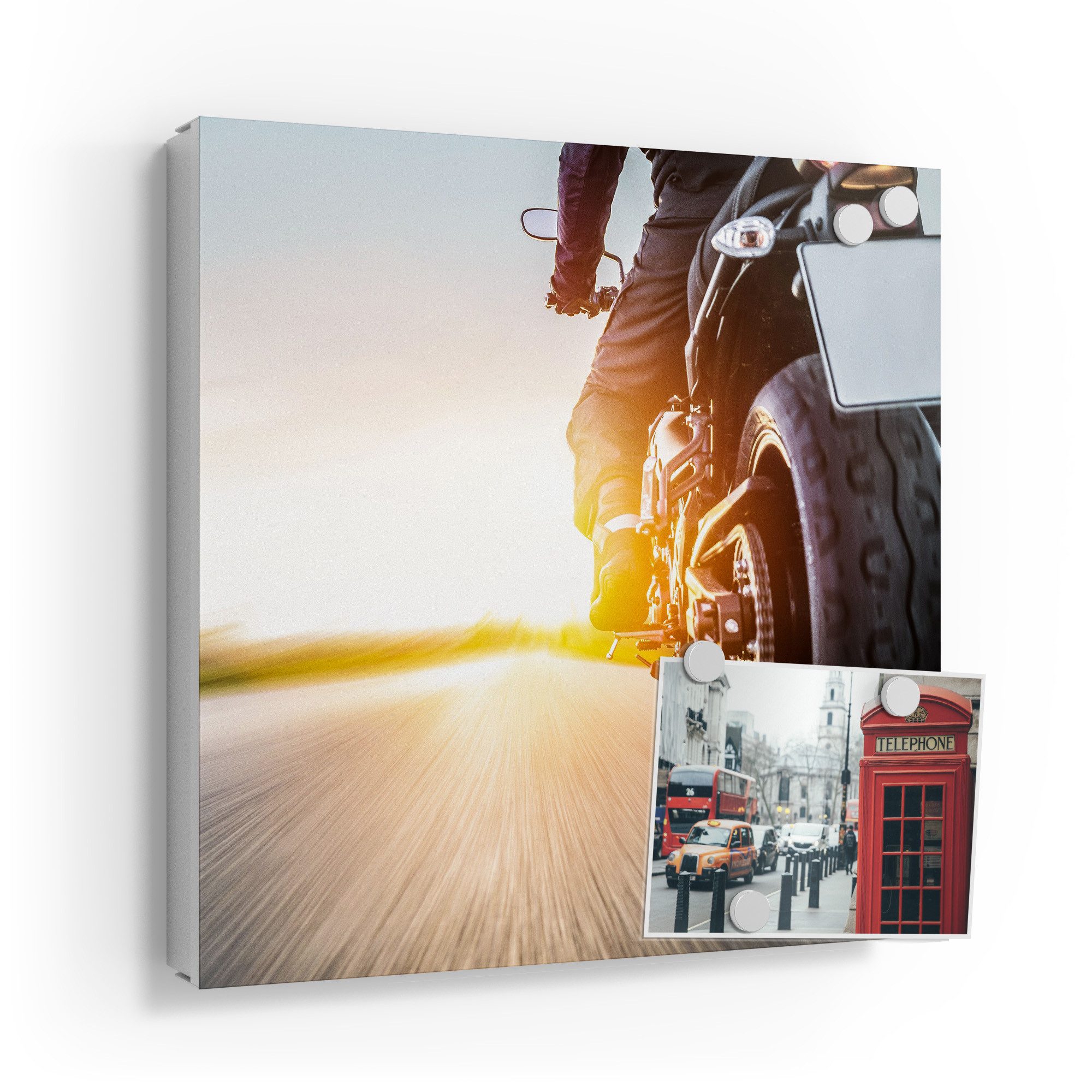 DEQORI Schlüsselkasten 'Motorrad auf Asphalt', Schlüsselbox modern Schlüsselschrank magnetisch Schlüssel Kasten Box