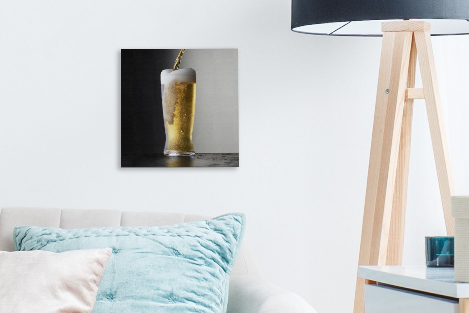 Leinwandbild St), (1 Leinwand Schlafzimmer Bilder auf Bier Hintergrund, Leckeres OneMillionCanvasses® für schwarzem Wohnzimmer