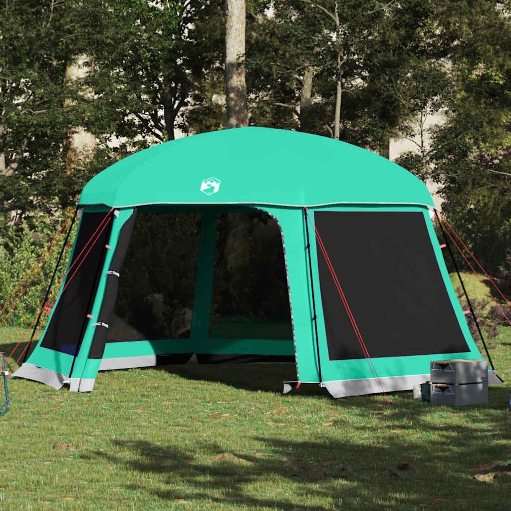 vidaXL Faltzelt Poolzelt mit abnehmbarem Überzelt Netzwänden Meergrün 512x458cm, (1 tlg)