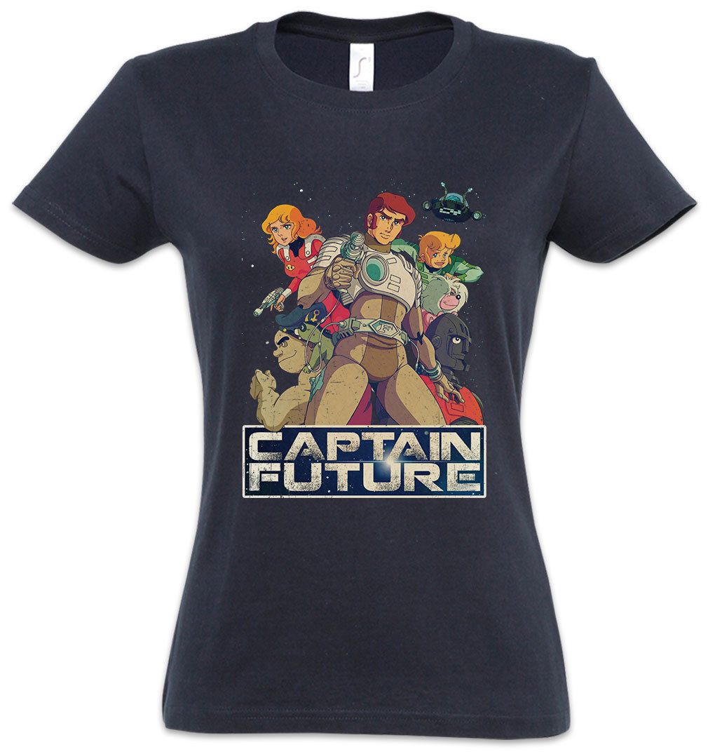 Urban Backwoods Print-Shirt Future Crew Damen T-Shirt TV Anime Manga Captain Eighties Achtziger (1-tlg) Comet Grag Otto Televison