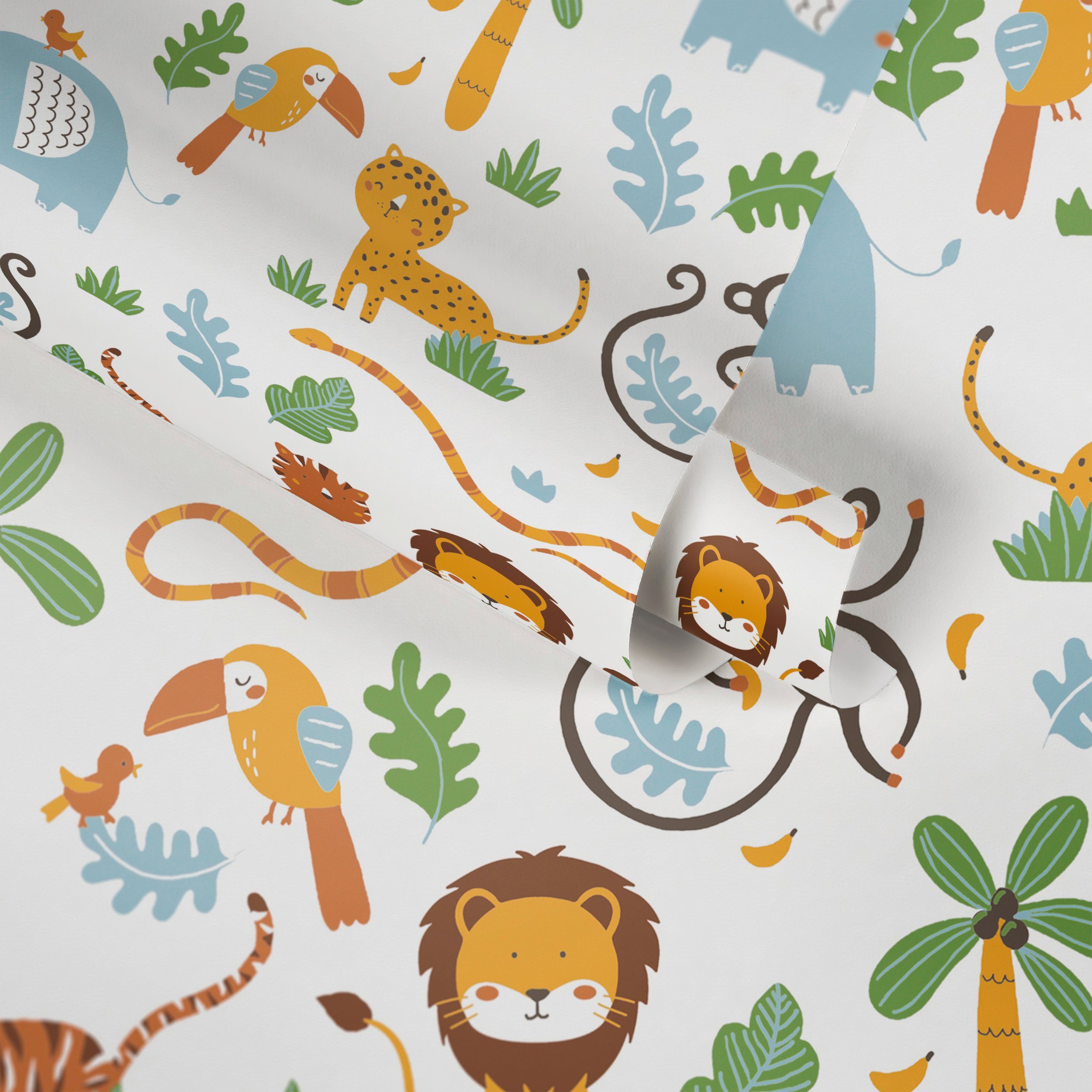 A.S. Création Vliestapete Little Love, glatt, abstrakt, naturalistisch, Motiv, Kindertapete Tapete Dschungel Tapeten Kinderzimmer Schlafzimmer Design