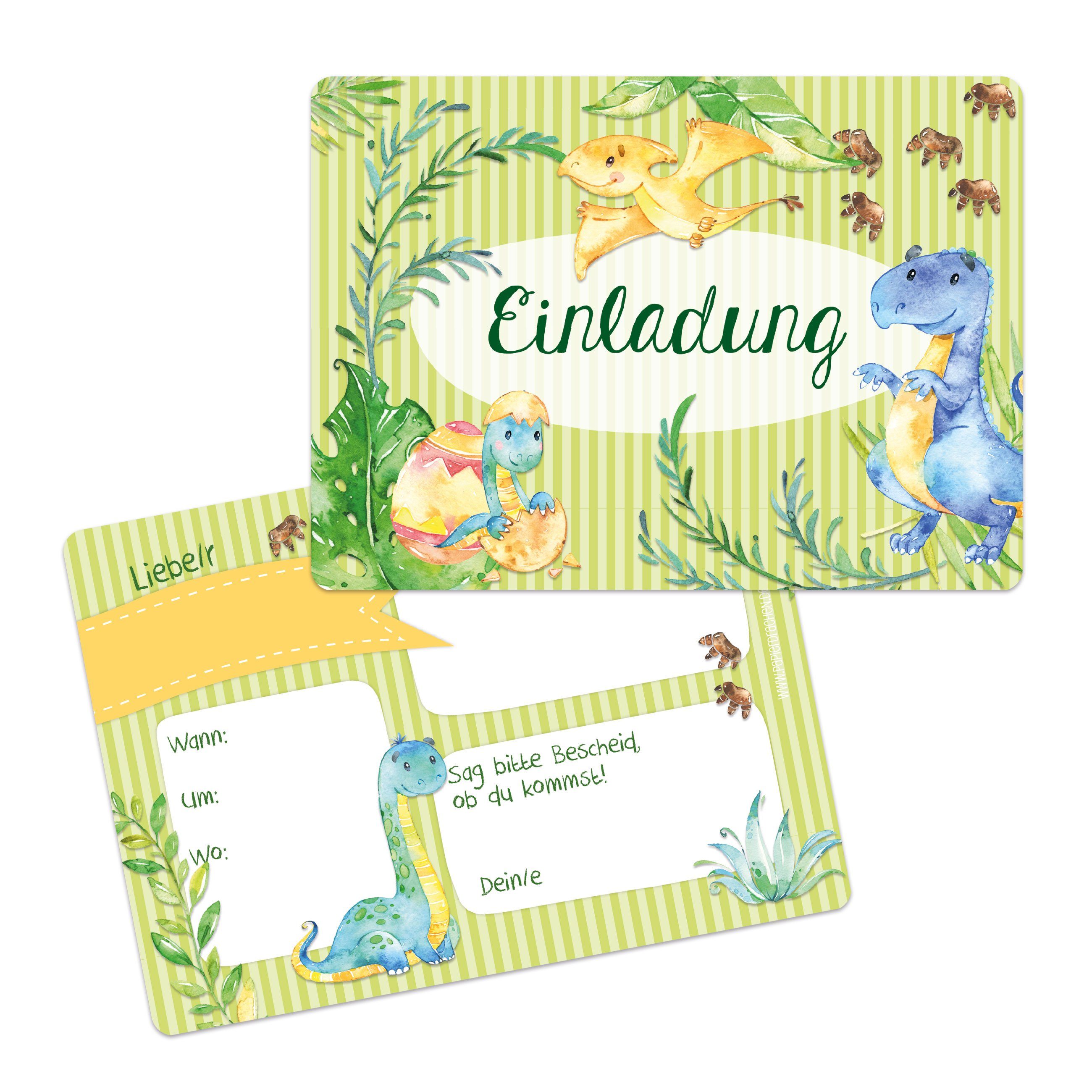 PAPIERDRACHEN Einladungskarten 12 Einladungskarten in 5 verschiedenen Motiven erhältlich, Made in Germany