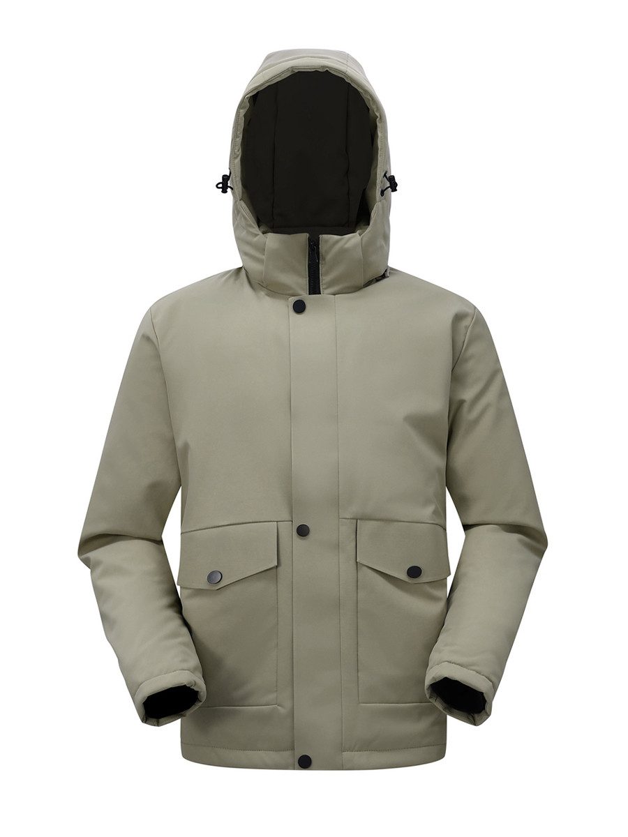 YOUTHUP Winterjacke Herren Parka Winter-Kapuzenjacke für Freizeit