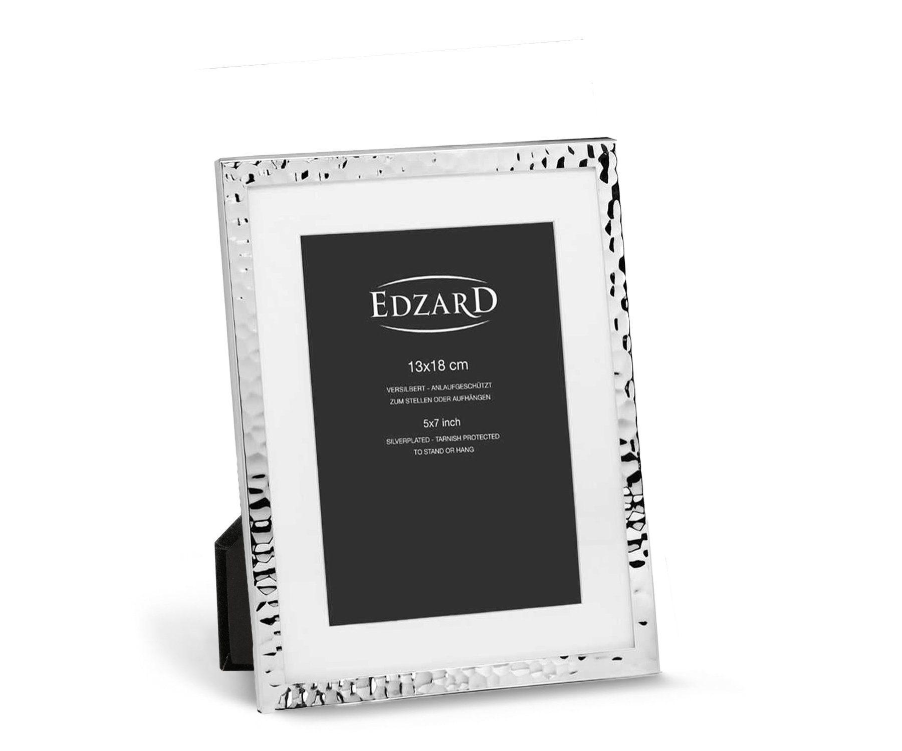 EDZARD Рамки Fano, versilbert und anlaufgeschützt - für 13x18 cm Foto - Passepartout