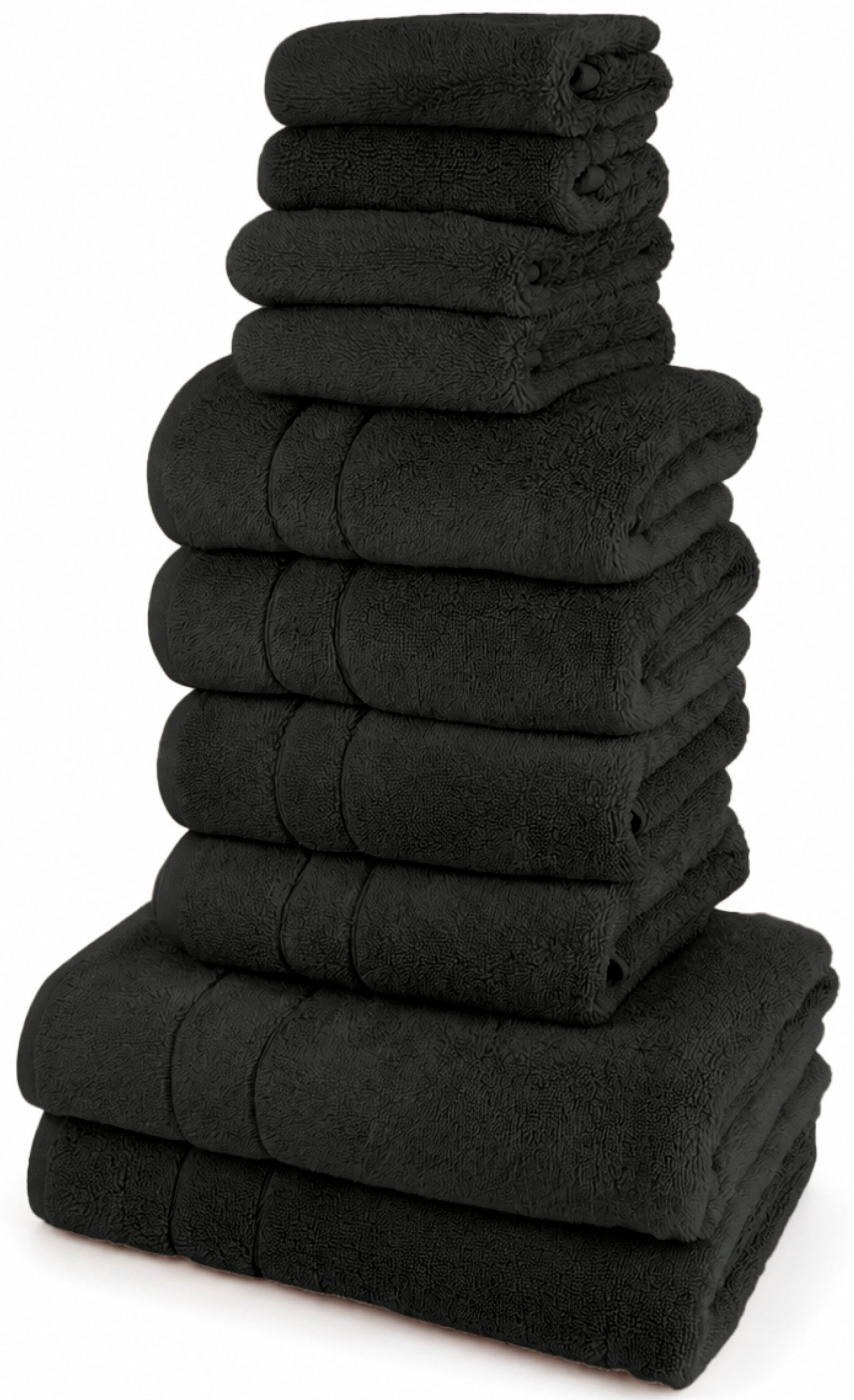 OTTO home Handtuch Set Inga, 3 Qualitäten, Duschtücher, Handtücher, Gästetücher, Seiftücher, Walkfrottier (10-St), Handtücher mit feiner Bordüre, 100% Baumwolle