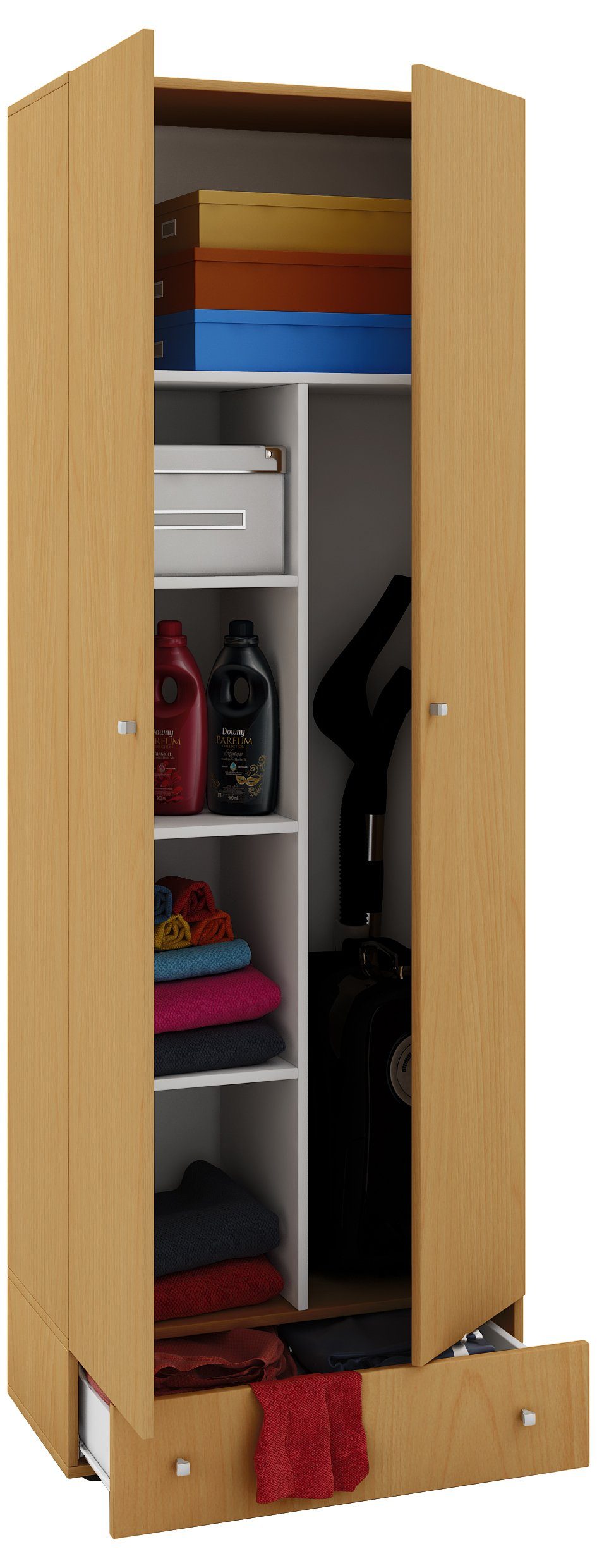 VCM Mehrzweckschrank Holz Besenschrank Staubsauger Putzschrank günstig online kaufen