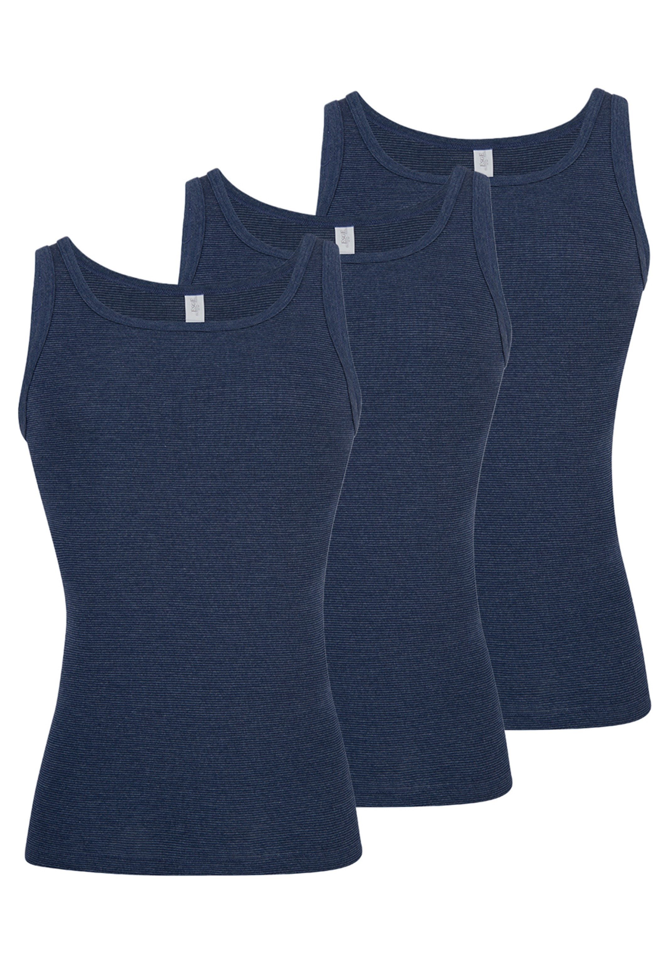 ESGE - Die Wäsche-Macher Unterhemd 3er Pack - Feinripp Jeans (Spar-Set, 3-S günstig online kaufen