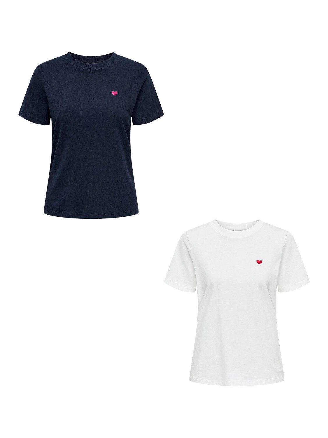 JACQUELINE de YONG T-Shirt 2er-Set Rundhals günstig online kaufen