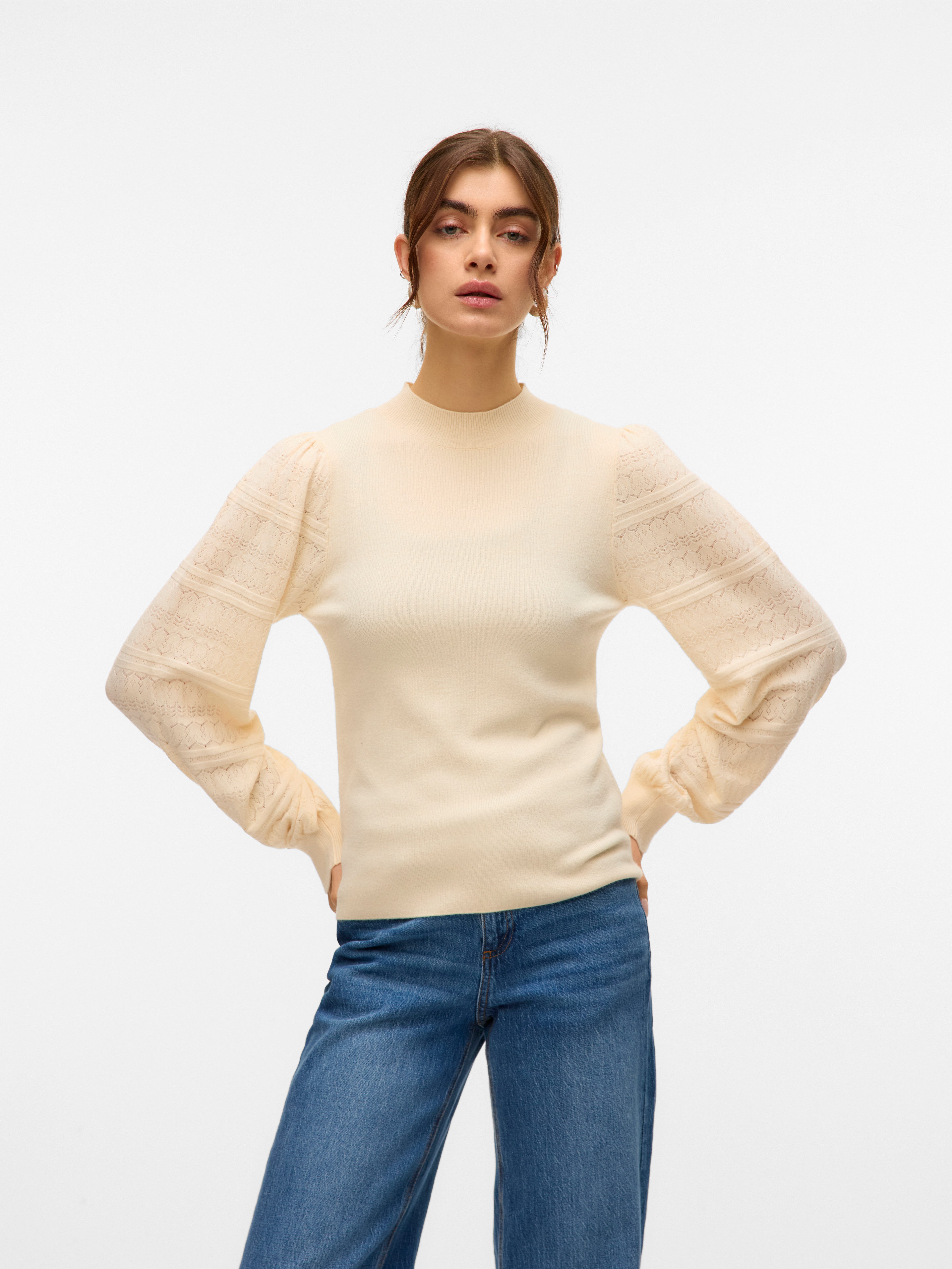 Vero Moda Strickpullover VMNEWLIMONE LS HIGHNECK PULLOVER BOO günstig online kaufen