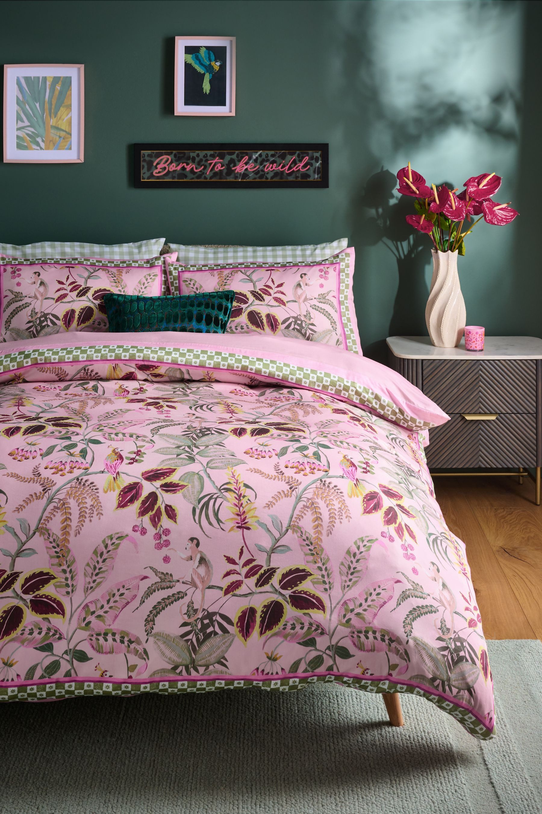 Next Bett-Set Geblümte Satin-Bettgarnitur, Global Garden, günstig online kaufen