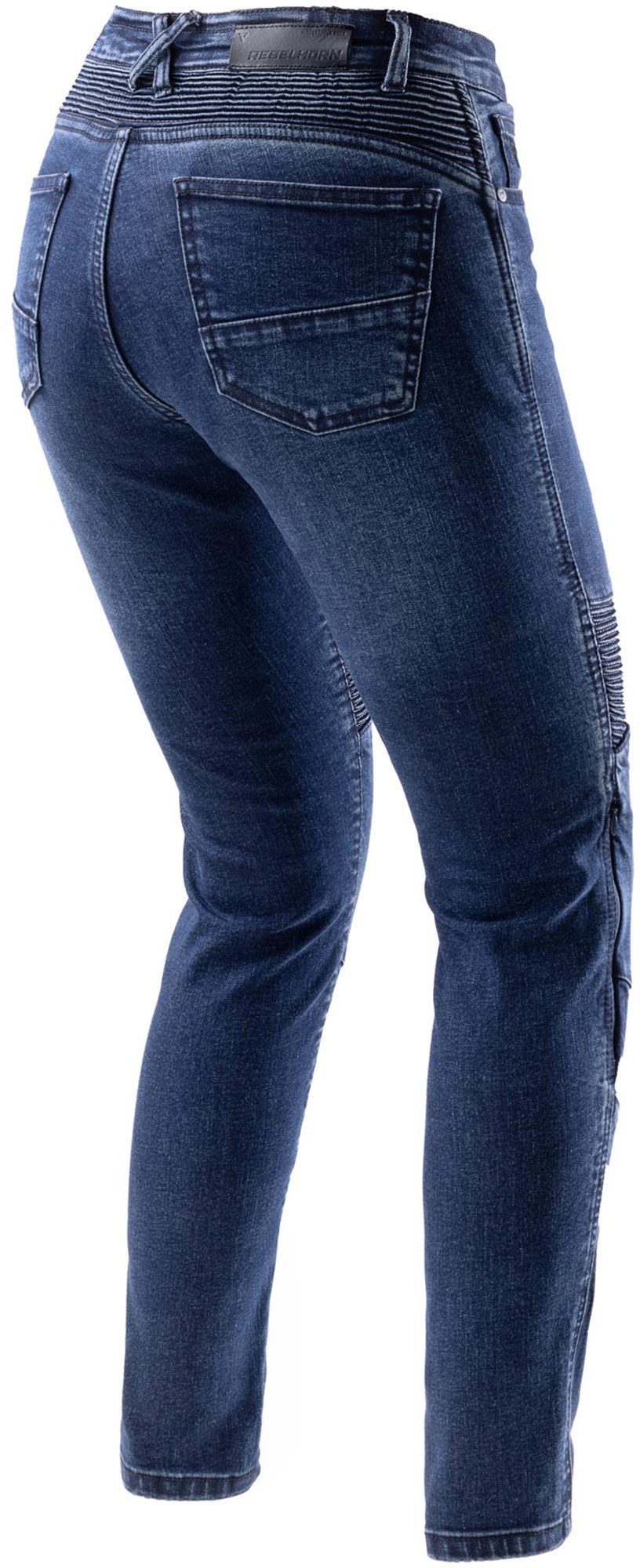 Rebelhorn Motorradhose Agness 2 Damen Motorrad Jeans Verbindungsreißverschluss,Hüftprotektoren enthalten,Knieprotektor