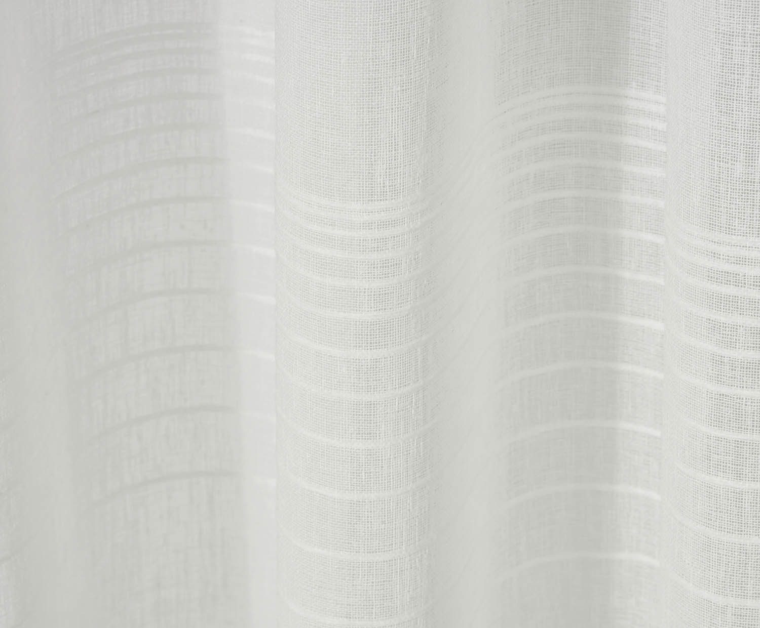 Gözze Vorhang DUNNY, Weiß, verdeckte Schlaufen, (1 St), verdeckte Schlaufen, halbtransparent, Polyester, Querstreifen in Leinenoptik, 140 x 245 cm