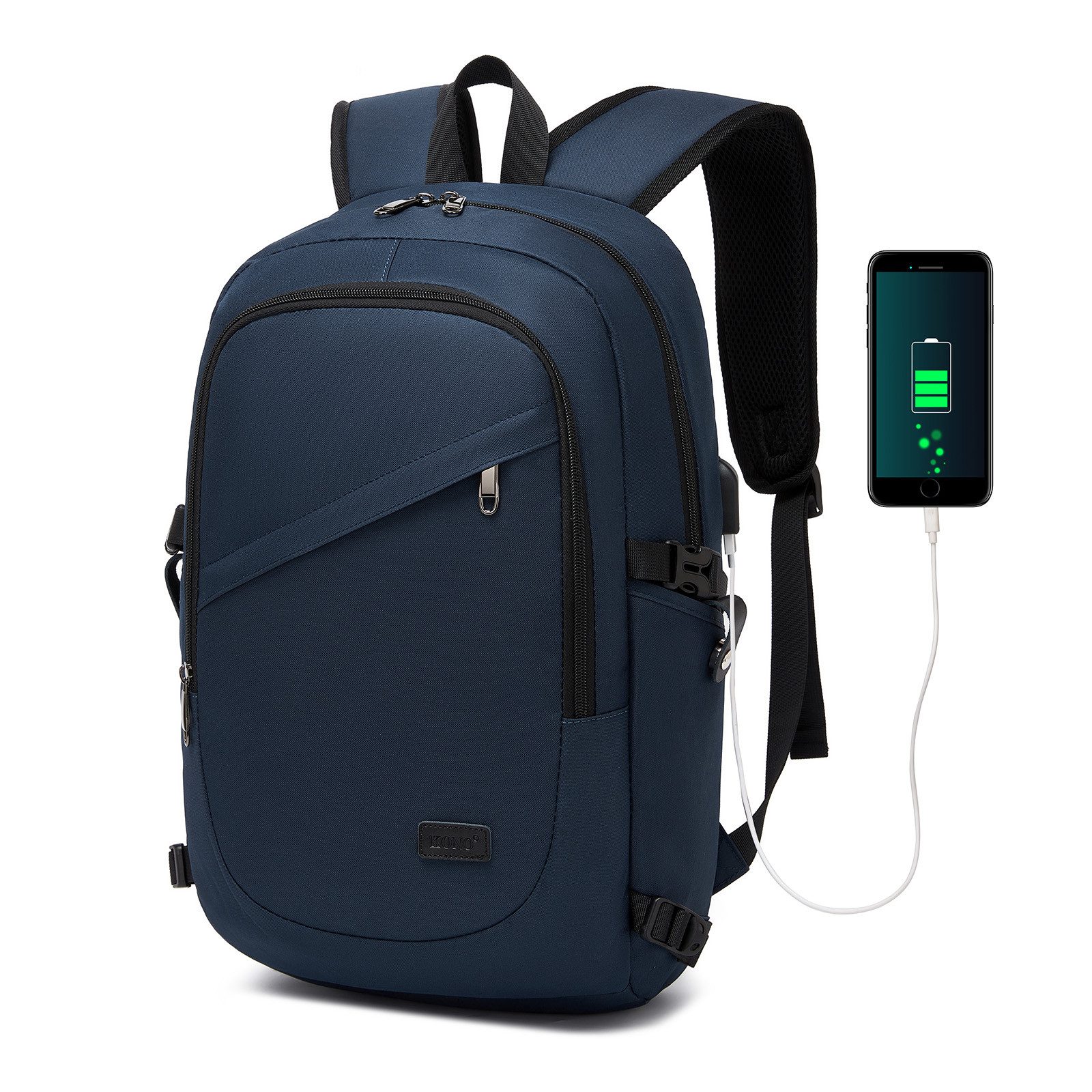 Laptoprucksack, XL Laptop-Rucksack (50x30x14cm) + kleines Zahlenschloss