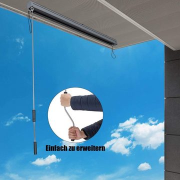 COSTWAY Senkrechtmarkise »Sichtschutzrollo Fensterrollo« Sichtschutz Sonnenschutz Windschutz, mit Aluminiumrahmen