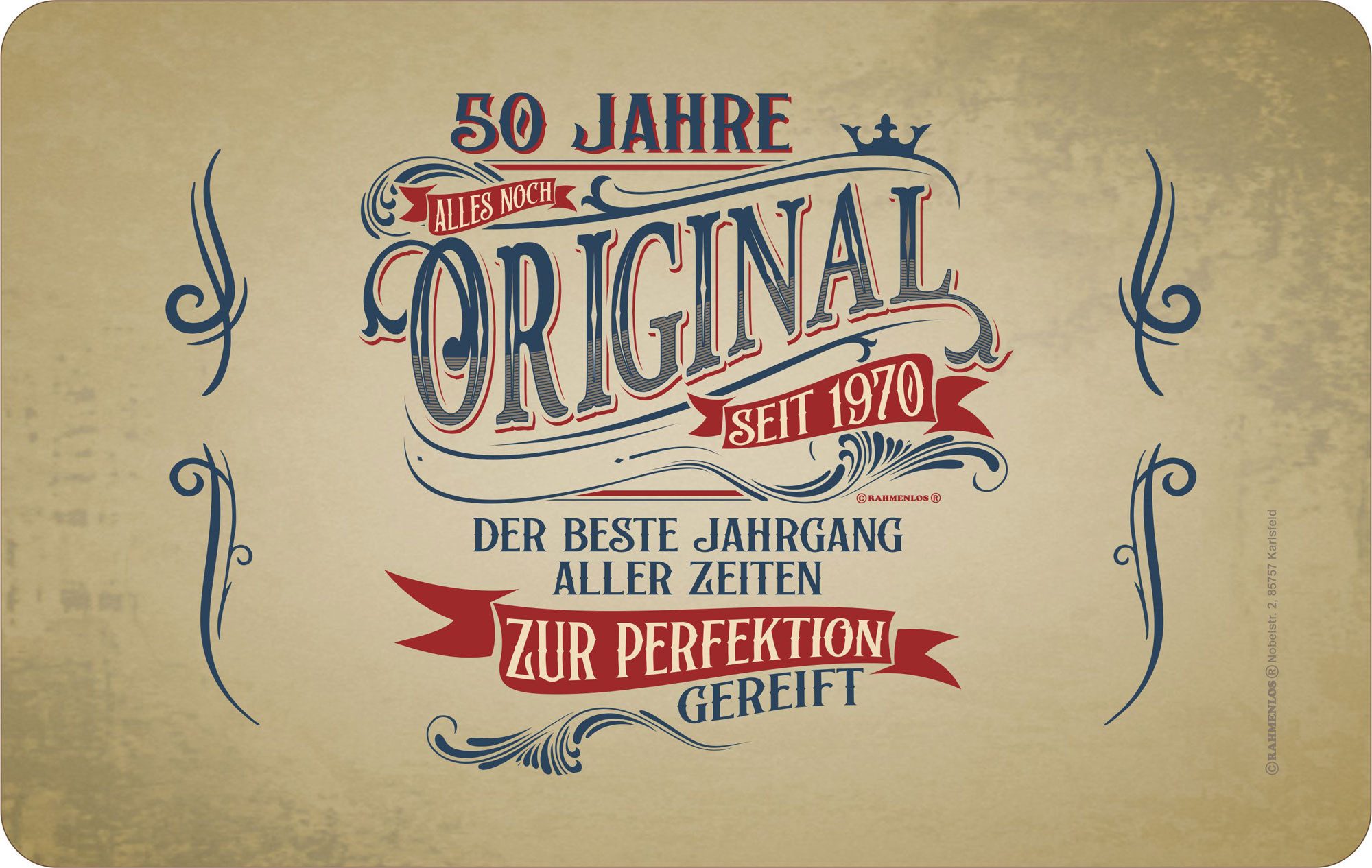 Frühstücksbrett 50 Jahre - Frühstücksbrettchen - Original Perfektion