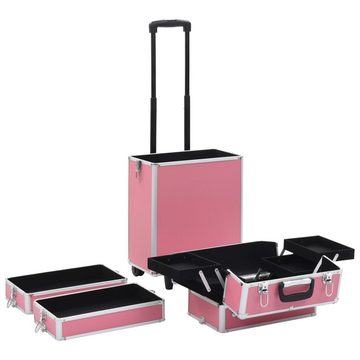 vidaXL Kosmetik-Koffer Kosmetikkoffer Aluminium Rosa, 1-tlg.