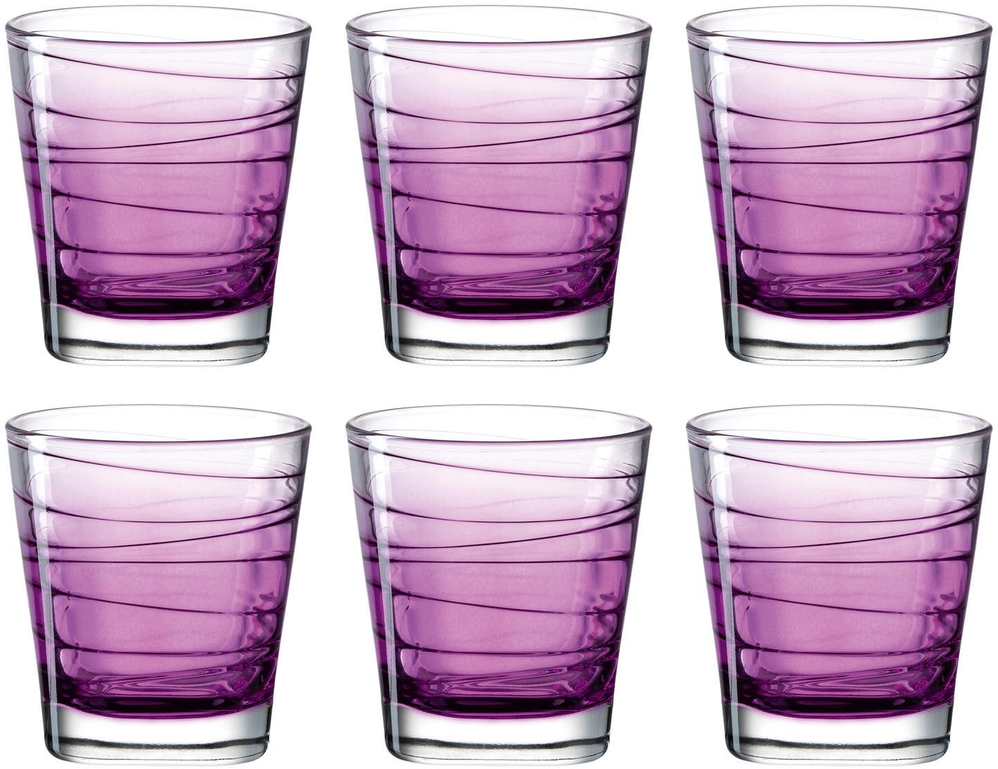 LEONARDO Whiskyglas VARIO STRUTTURA, 6-tlg., Glas, 250 ml, 6-teilig