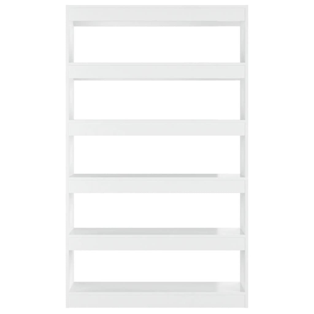 cm Bücherregal/Raumteiler Hochglanz-Weiß 100x30x166 Bücherregal furnicato