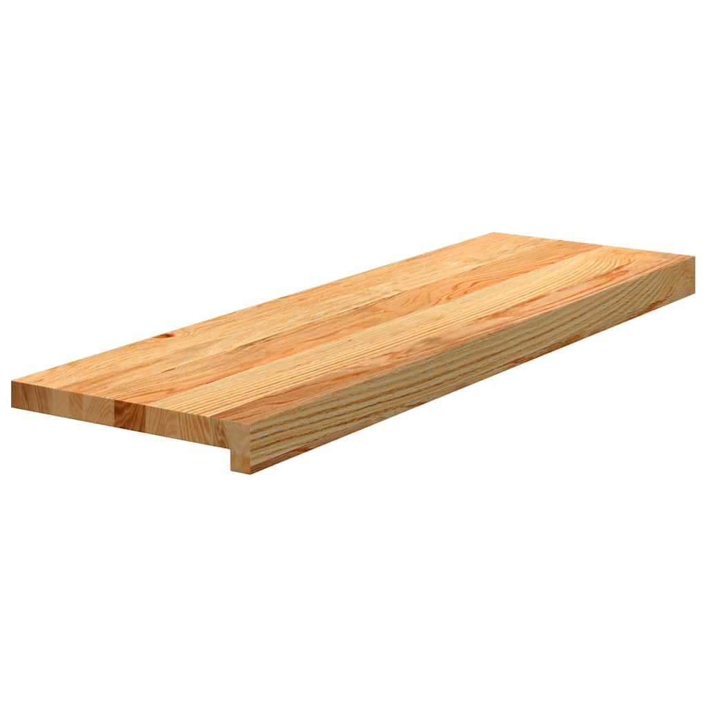 vidaXL Stufenmatte Treppenstufen 12 Stk. Hellbraun 80x25x2 cm Massivholz Ei günstig online kaufen