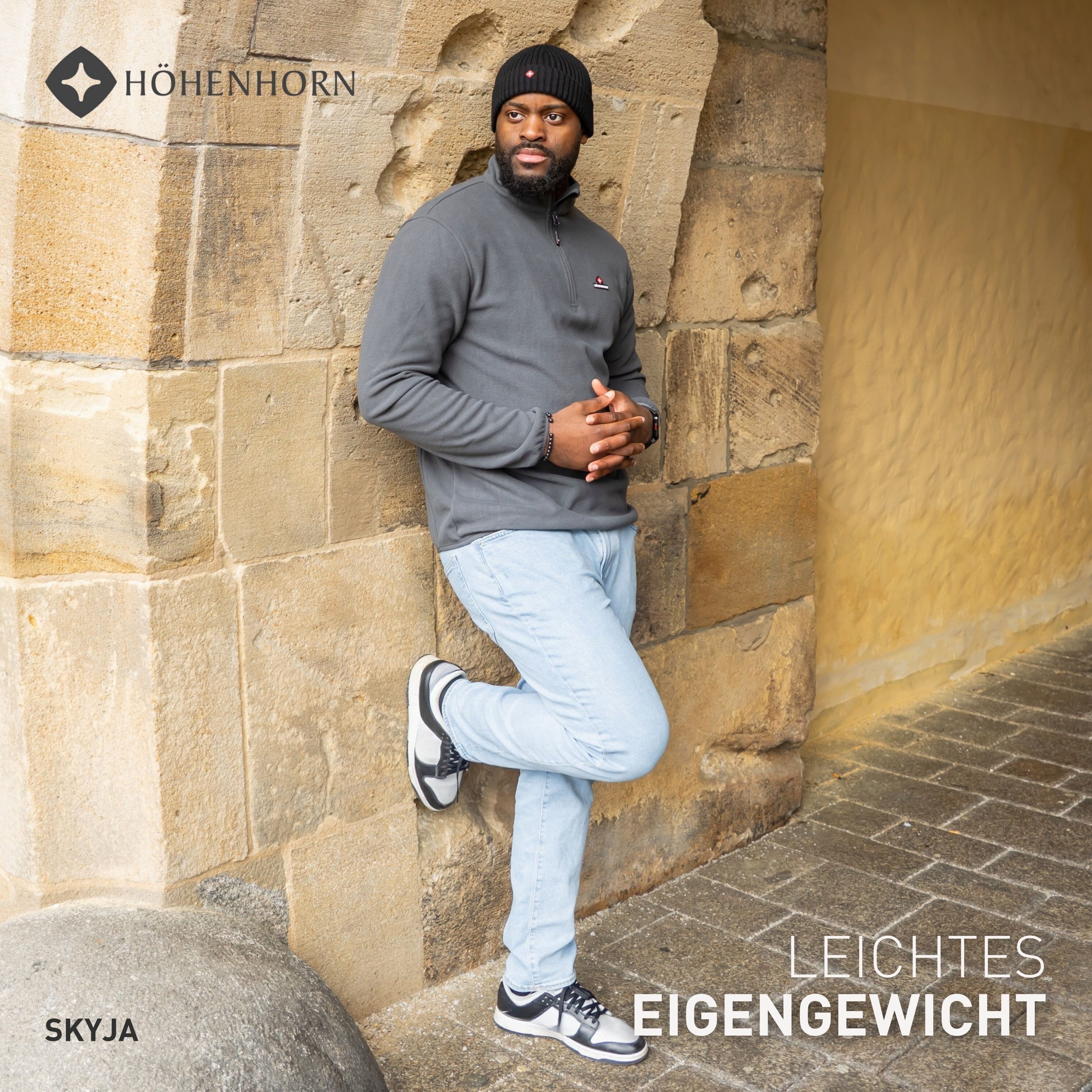 Höhenhorn Fleecepullover Skyja Herren Fleece Pullover für Männer Sweatshirt 1/4 Zip Microfleece