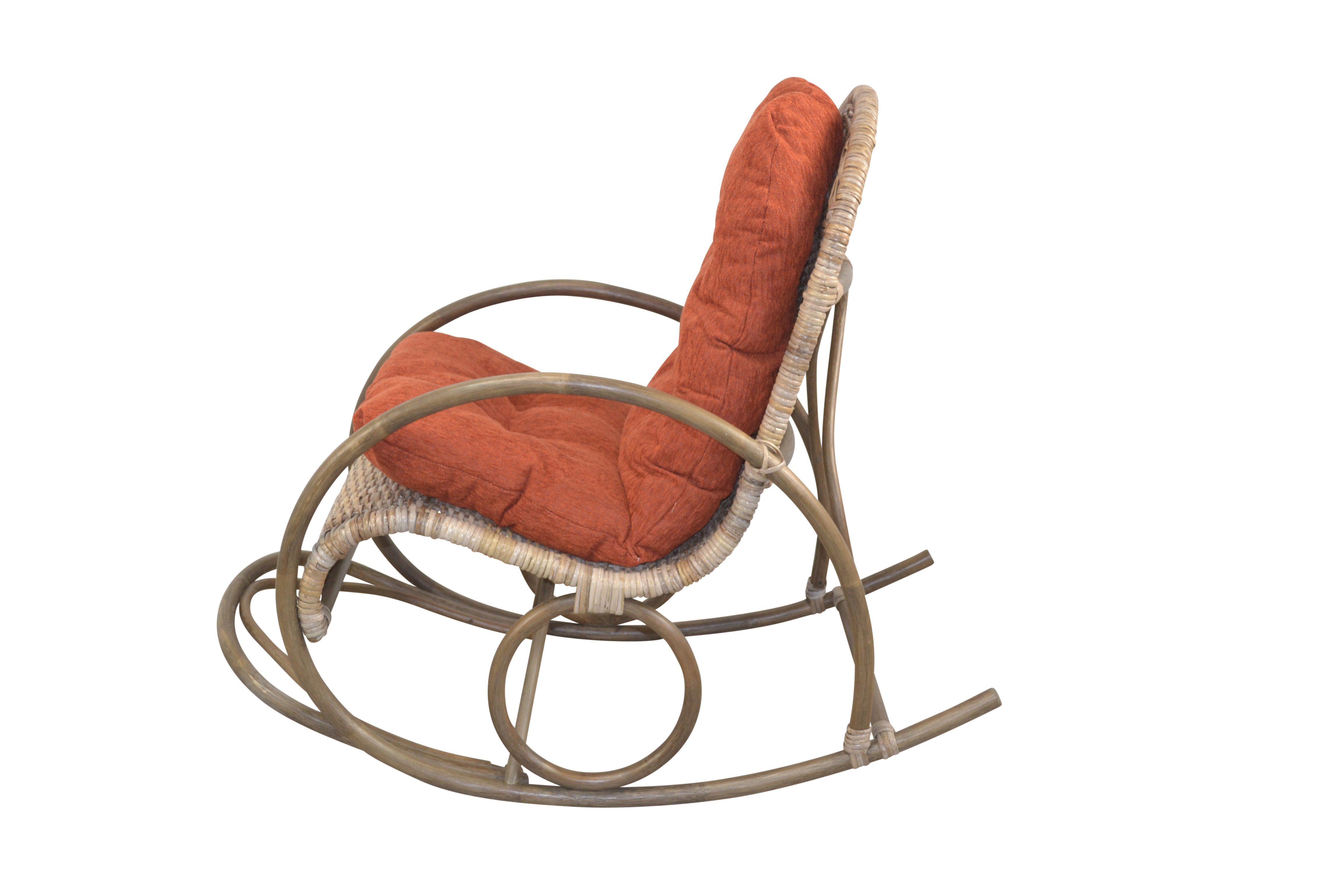 moebel-direkt-online Schaukelstuhl Luisa (Inklusive Kissenauflage), Naturmaterial Rattan